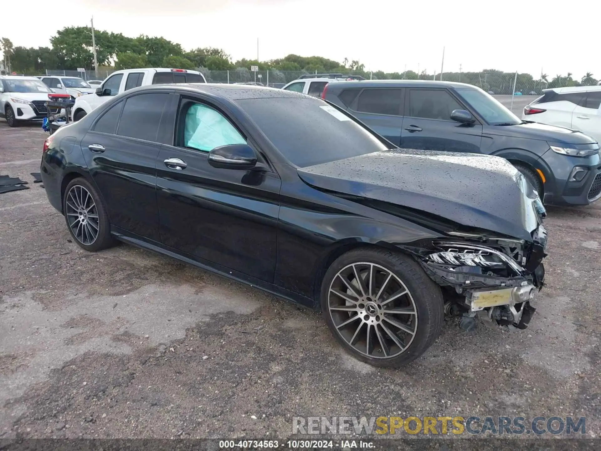 1 Photograph of a damaged car WDDWF8DB1KR481593 MERCEDES-BENZ C 300 2019