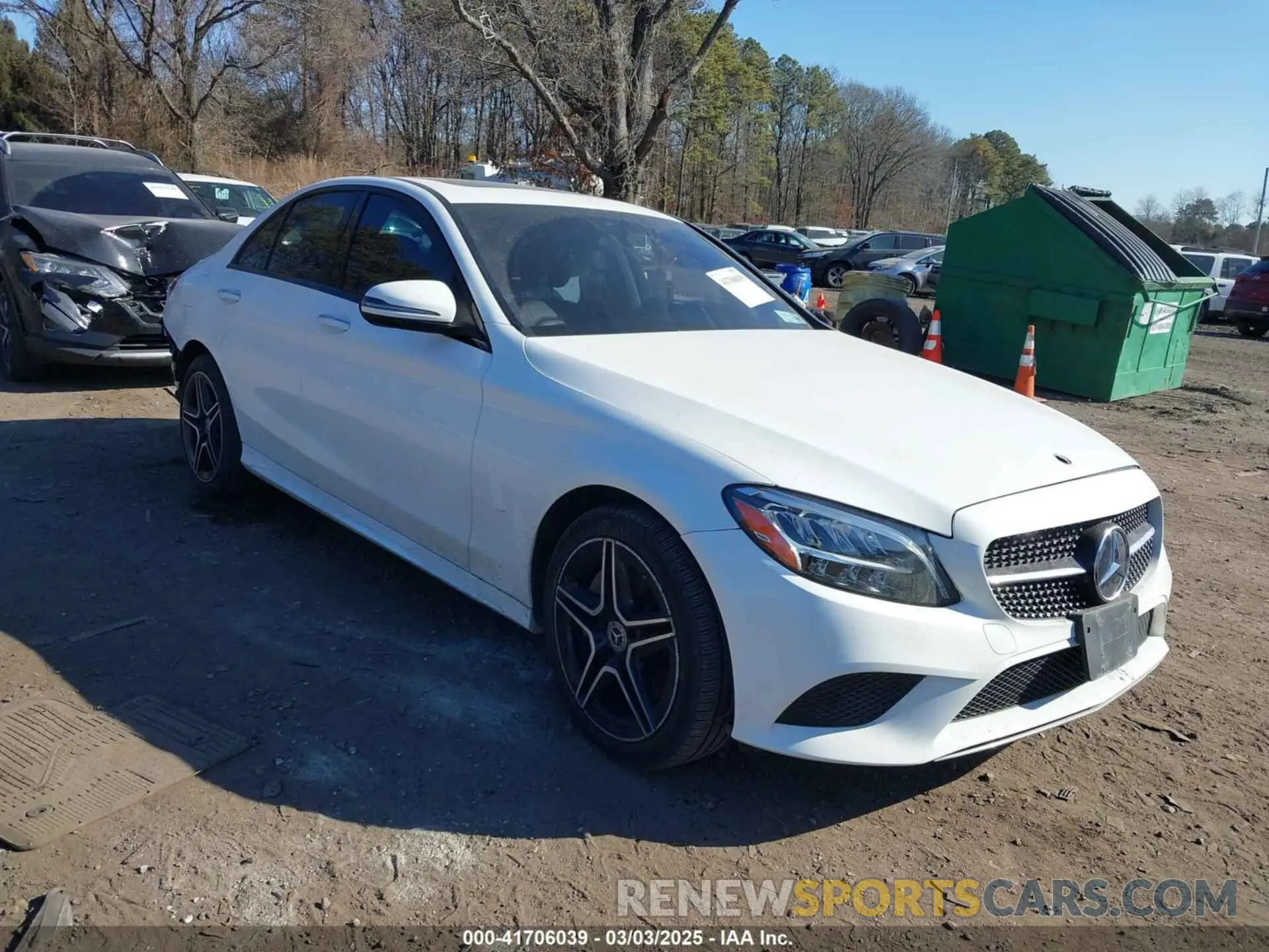 1 Photograph of a damaged car WDDWF8EB9KR514368 MERCEDES-BENZ C 300 2019
