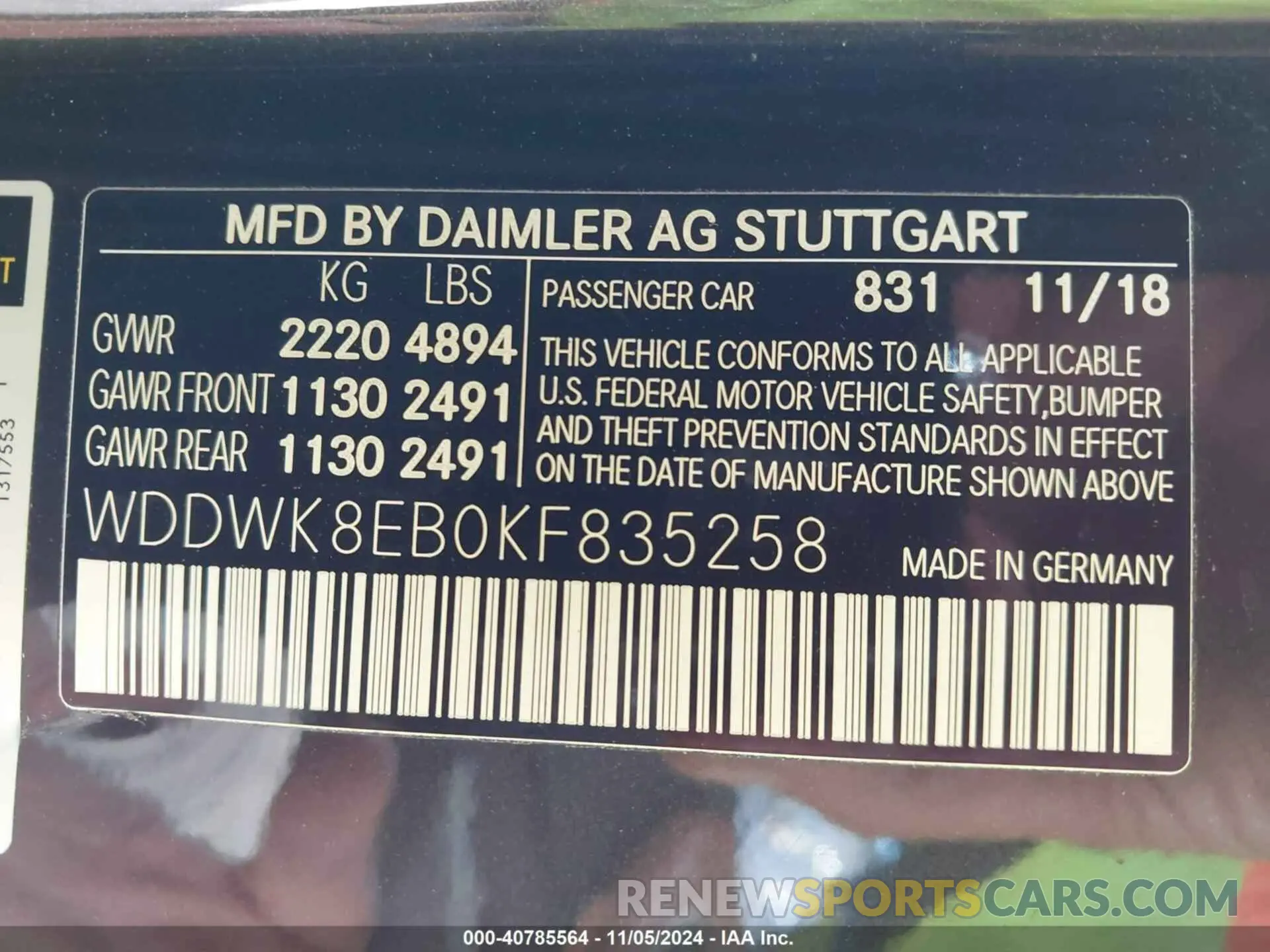 9 Photograph of a damaged car WDDWK8EB0KF835258 MERCEDES-BENZ C 300 2019