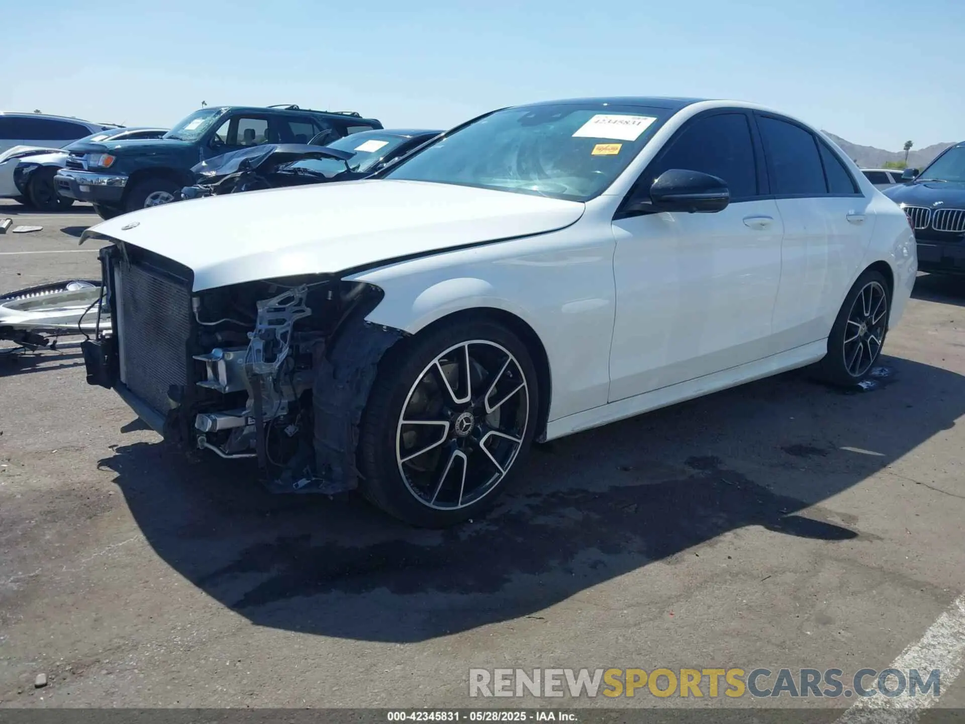 2 Photograph of a damaged car W1KWF8DB4LR592284 MERCEDES-BENZ C 300 2020
