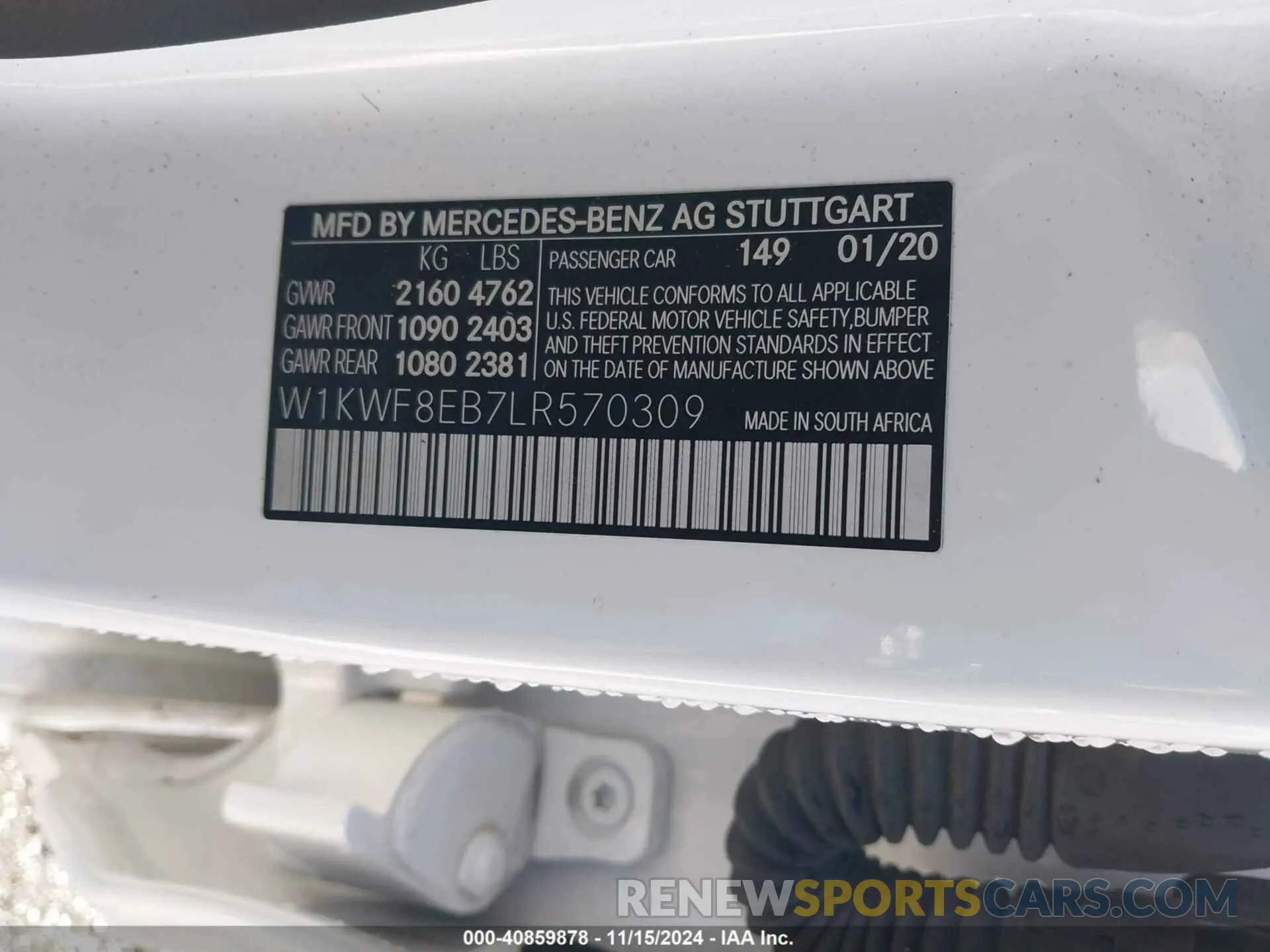 9 Photograph of a damaged car W1KWF8EB7LR570309 MERCEDES-BENZ C 300 2020
