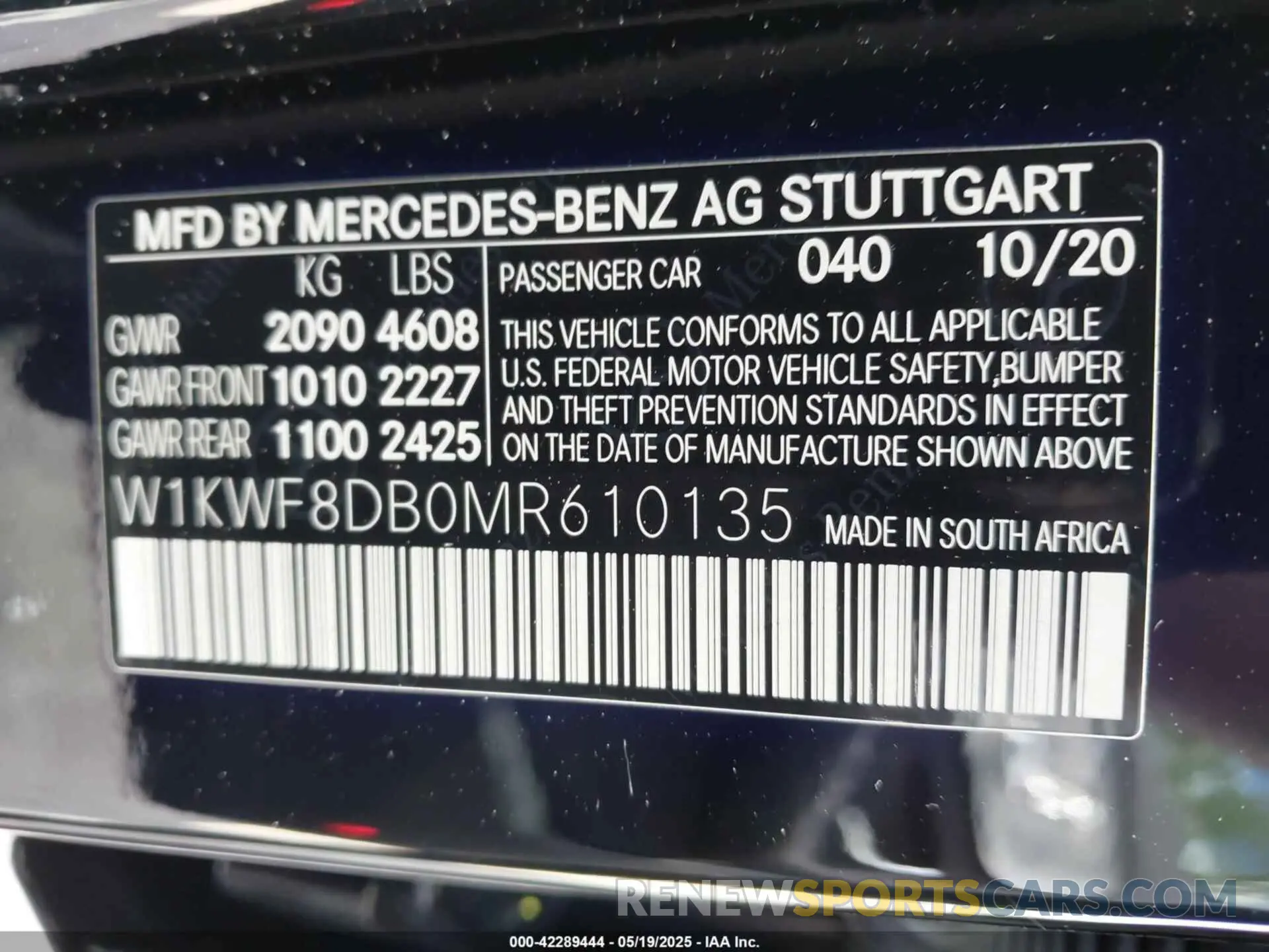 9 Photograph of a damaged car W1KWF8DB0MR610135 MERCEDES-BENZ C 300 2021