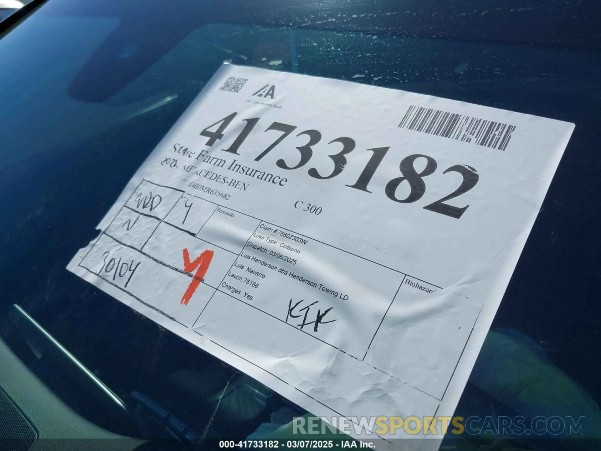 17 Photograph of a damaged car W1KWF8DB0MR635682 MERCEDES-BENZ C 300 2021