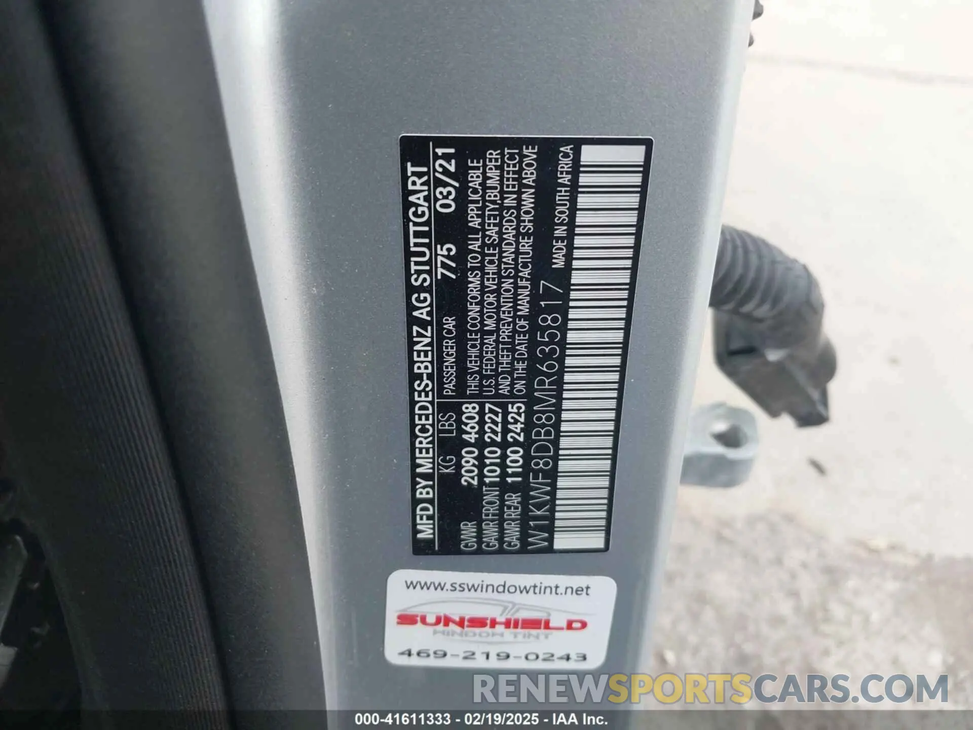 9 Photograph of a damaged car W1KWF8DB8MR635817 MERCEDES-BENZ C 300 2021