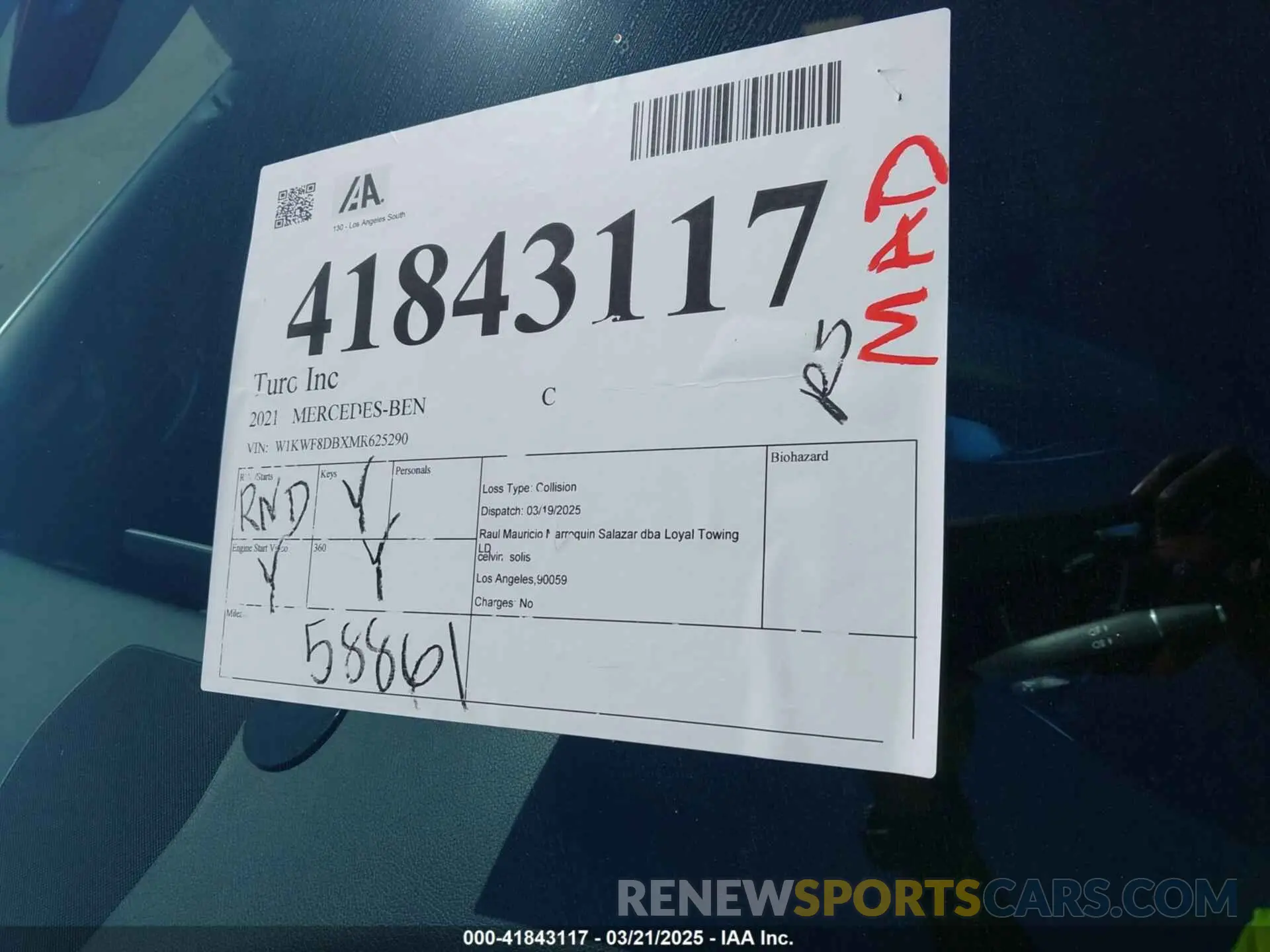 17 Photograph of a damaged car W1KWF8DBXMR625290 MERCEDES-BENZ C 300 2021