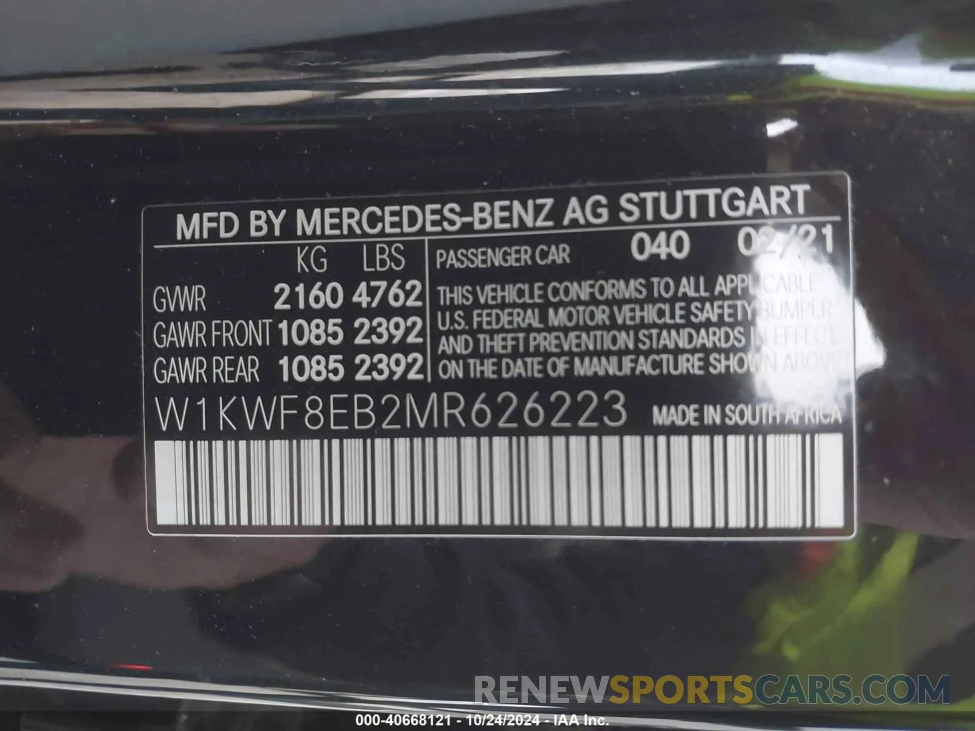 9 Photograph of a damaged car W1KWF8EB2MR626223 MERCEDES-BENZ C 300 2021