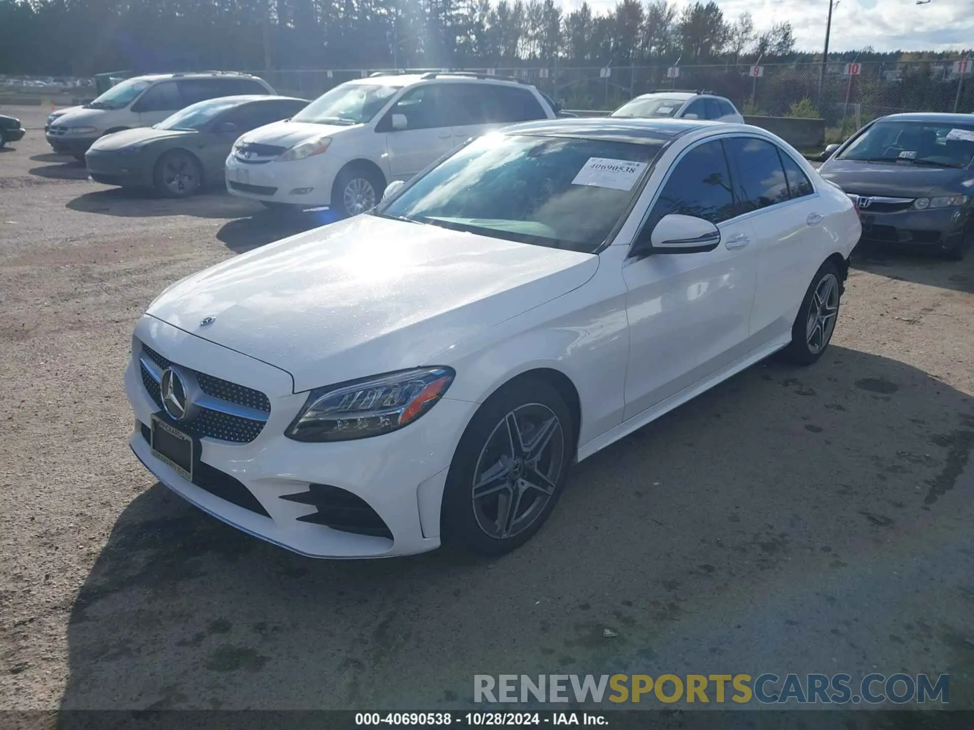 2 Photograph of a damaged car W1KWF8EB9MR609306 MERCEDES-BENZ C 300 2021