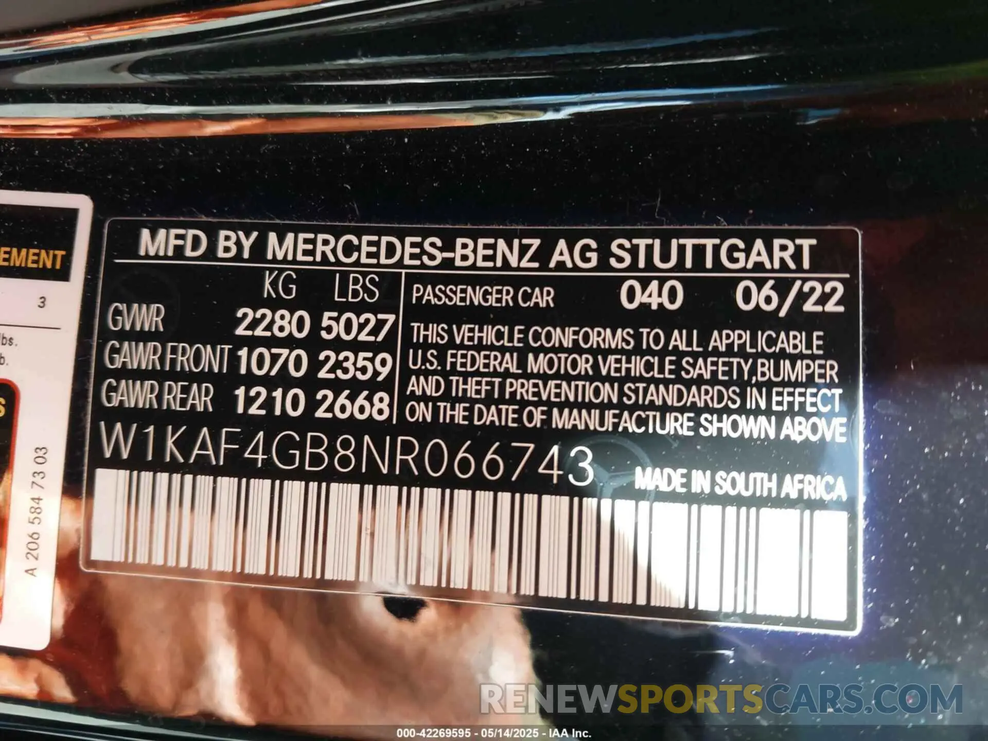 9 Photograph of a damaged car W1KAF4GB8NR066743 MERCEDES-BENZ C 300 2022