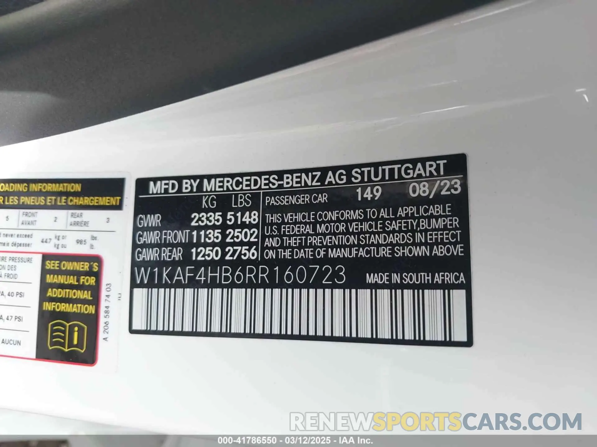 9 Photograph of a damaged car W1KAF4HB6RR160723 MERCEDES-BENZ C 300 2024
