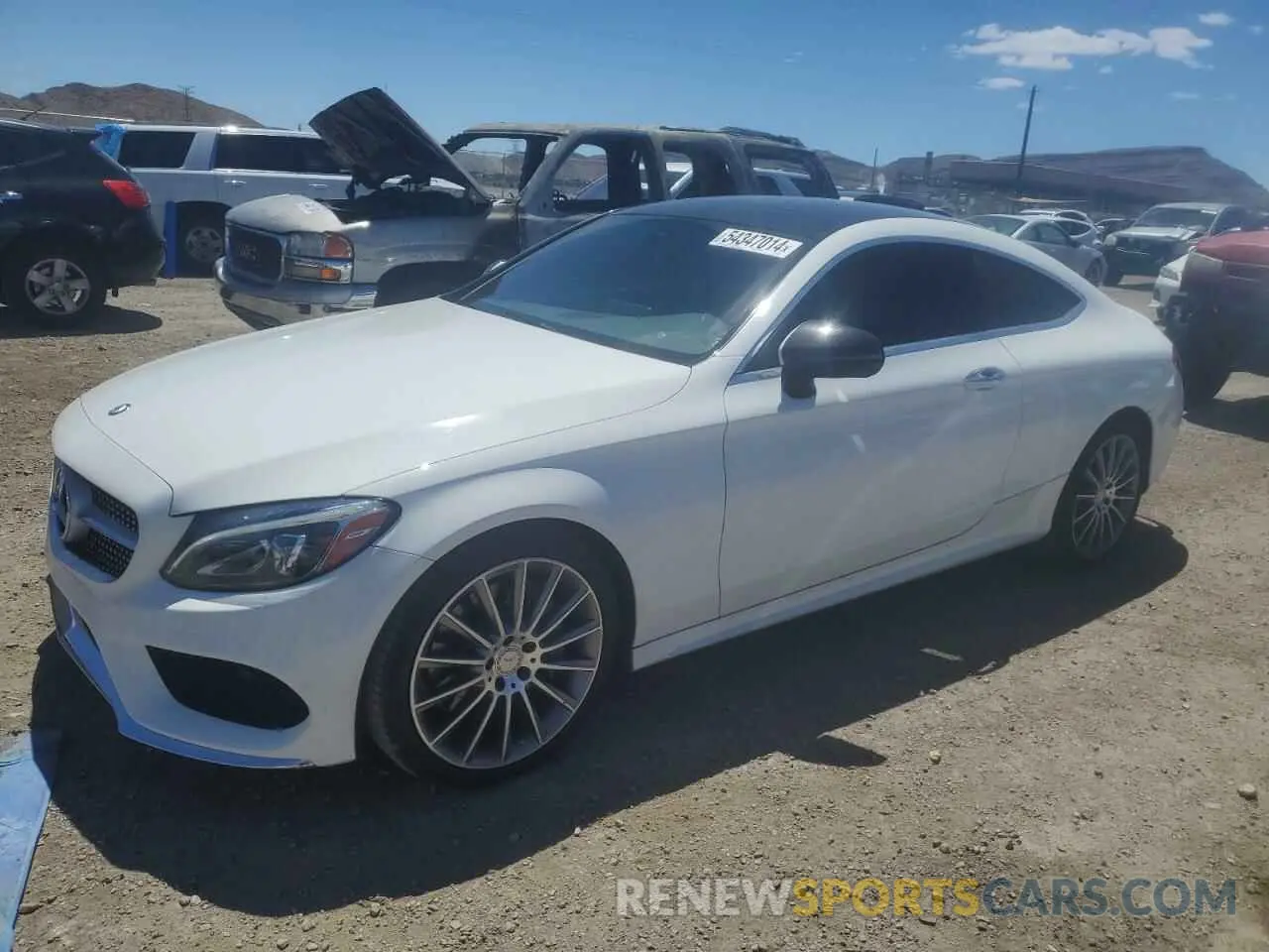1 Photograph of a damaged car WDDWJ4JB4HF494666 MERCEDES-BENZ C-CLASS 2017