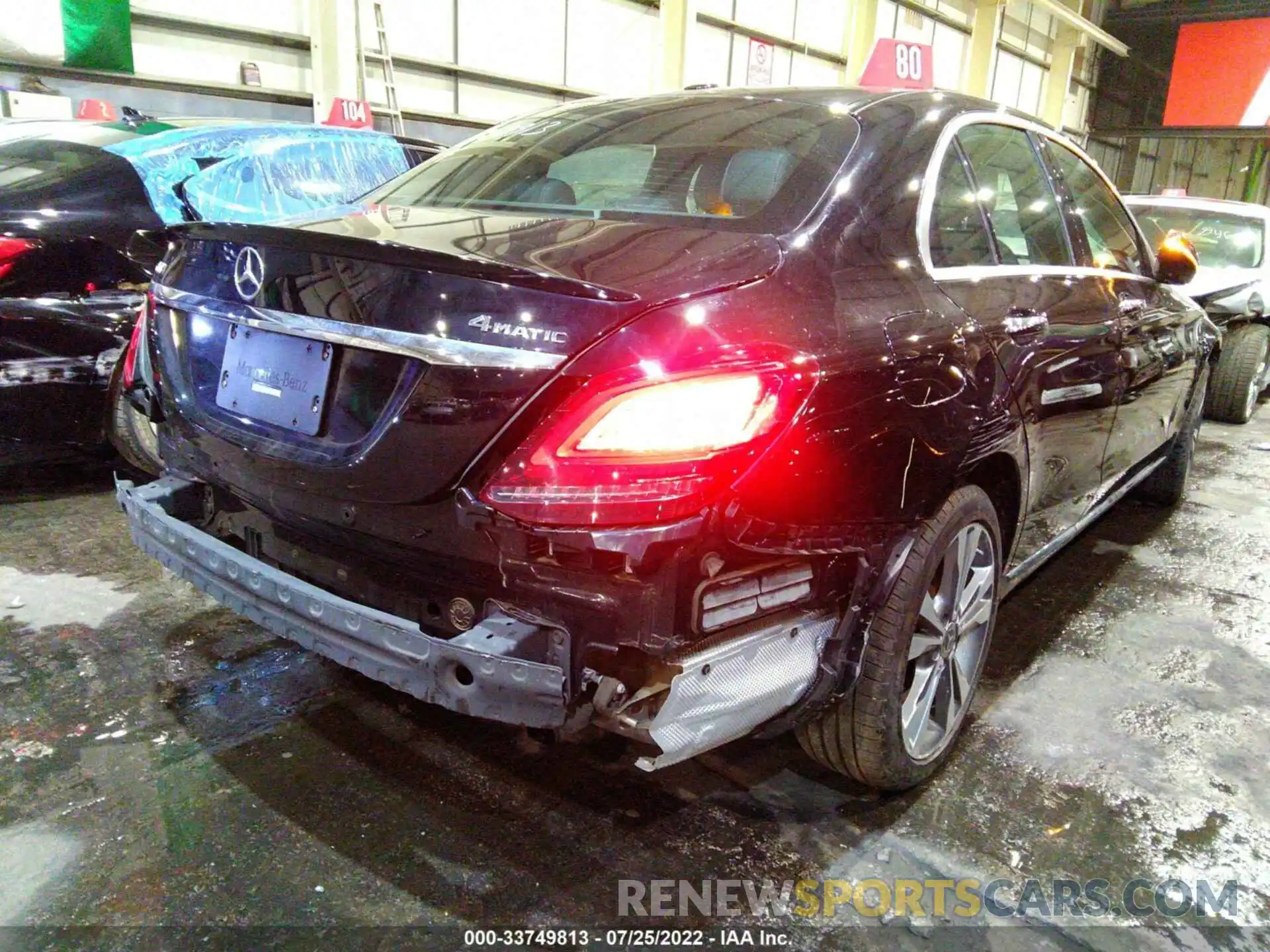 4 Photograph of a damaged car 00SWF8EBXKU319913 MERCEDES-BENZ C-CLASS 2019