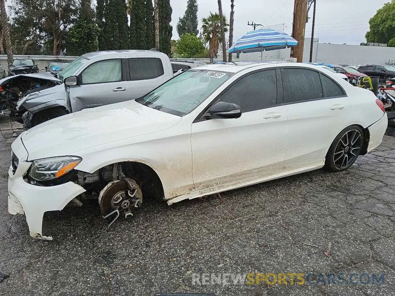 1 Photograph of a damaged car 55SWF8DB1KU292540 MERCEDES-BENZ C-CLASS 2019