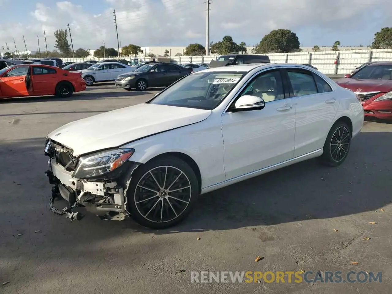 1 Photograph of a damaged car 55SWF8DB2KU307367 MERCEDES-BENZ C-CLASS 2019