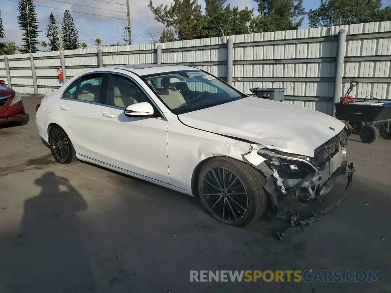4 Photograph of a damaged car 55SWF8DB2KU307367 MERCEDES-BENZ C-CLASS 2019
