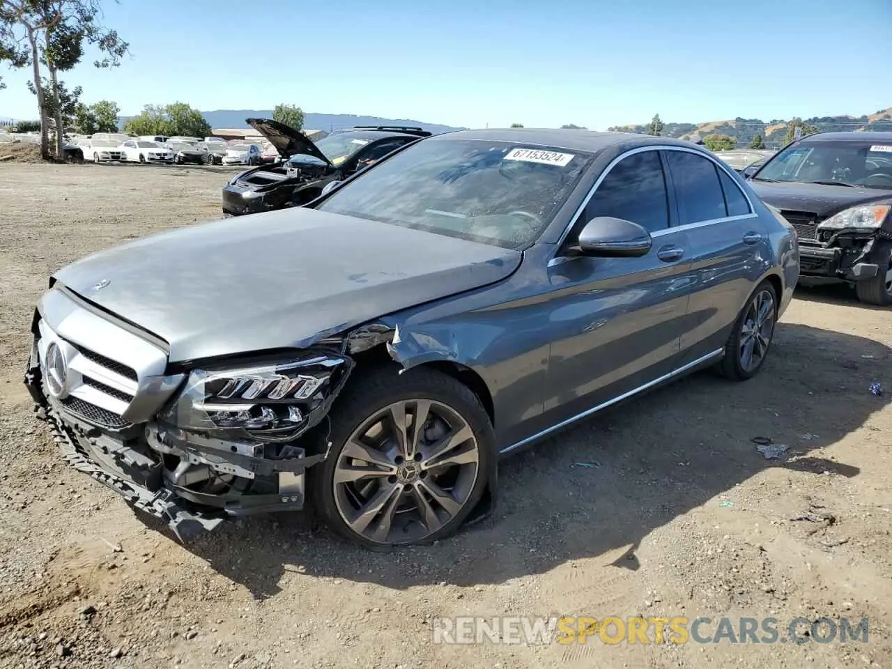 1 Photograph of a damaged car 55SWF8DBXKU300148 MERCEDES-BENZ C-CLASS 2019