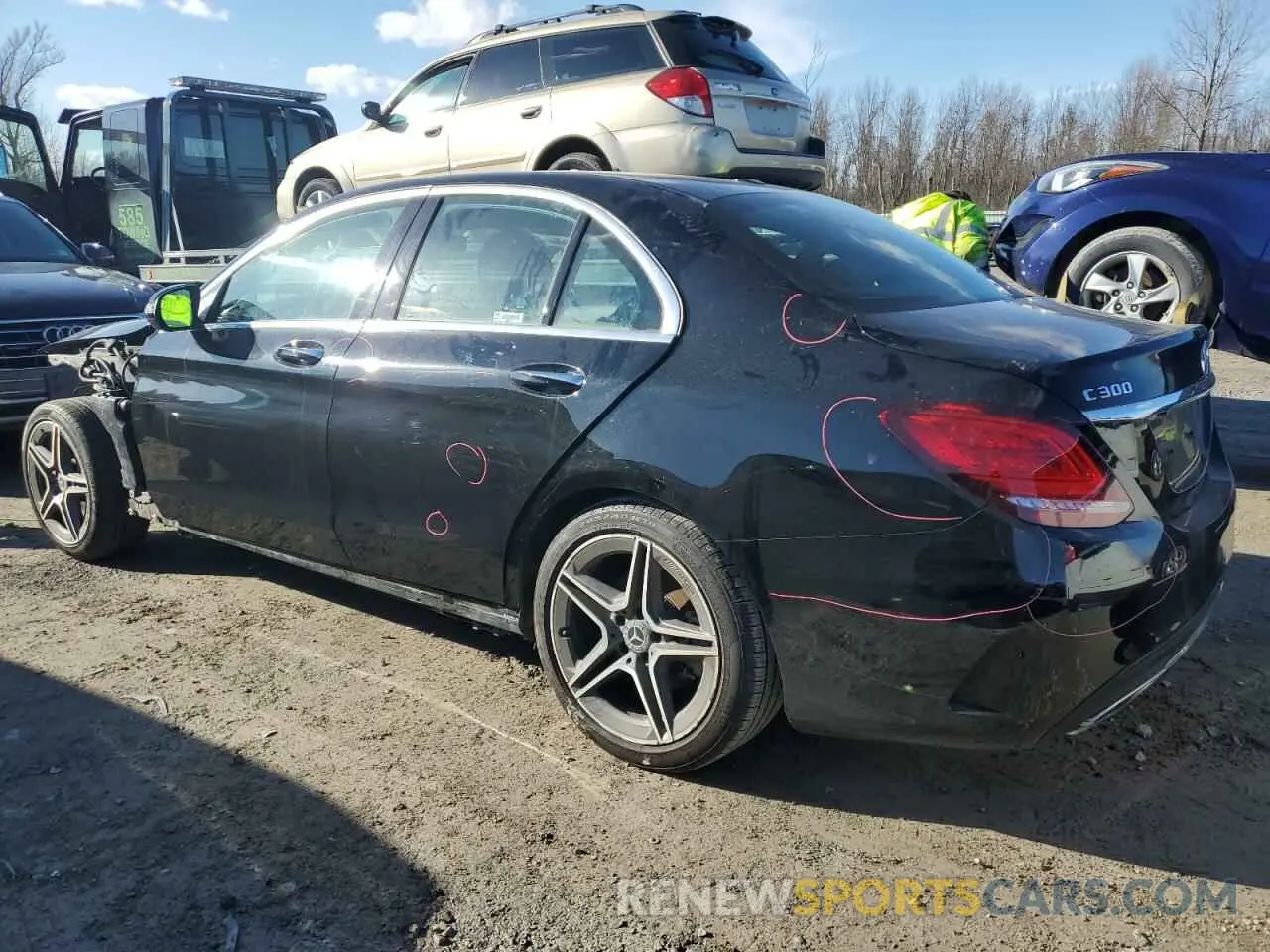 2 Photograph of a damaged car 55SWF8EB1KU283402 MERCEDES-BENZ C-CLASS 2019