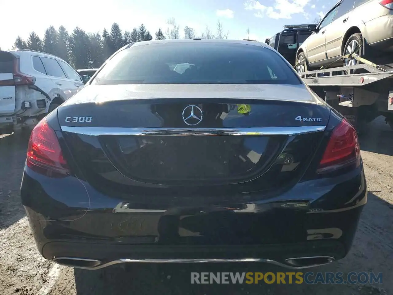 6 Photograph of a damaged car 55SWF8EB1KU283402 MERCEDES-BENZ C-CLASS 2019