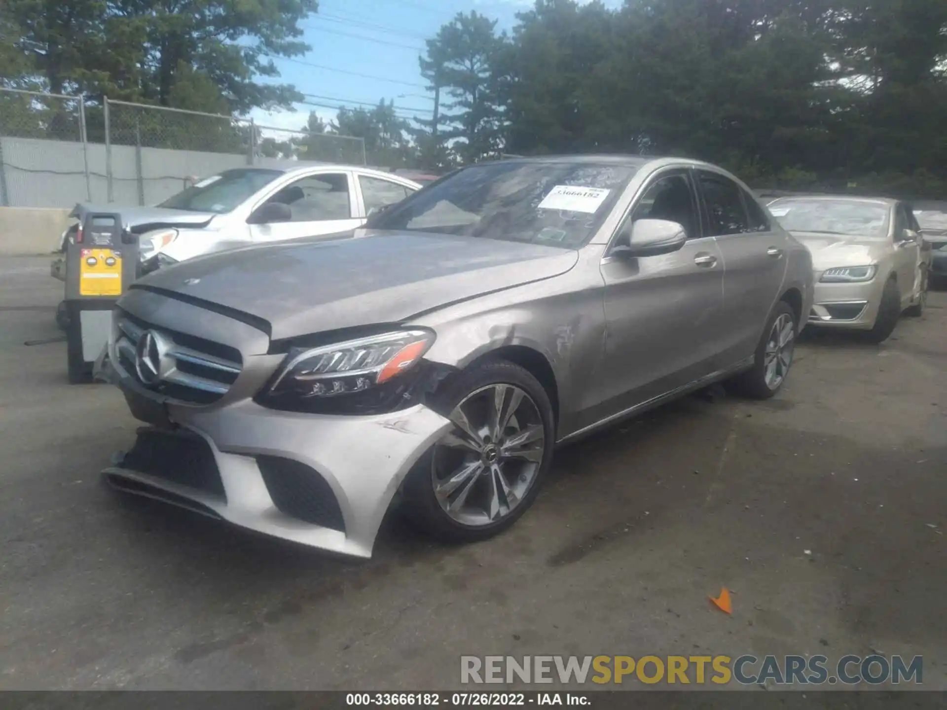 2 Photograph of a damaged car 55SWF8EB3KU306419 MERCEDES-BENZ C-CLASS 2019