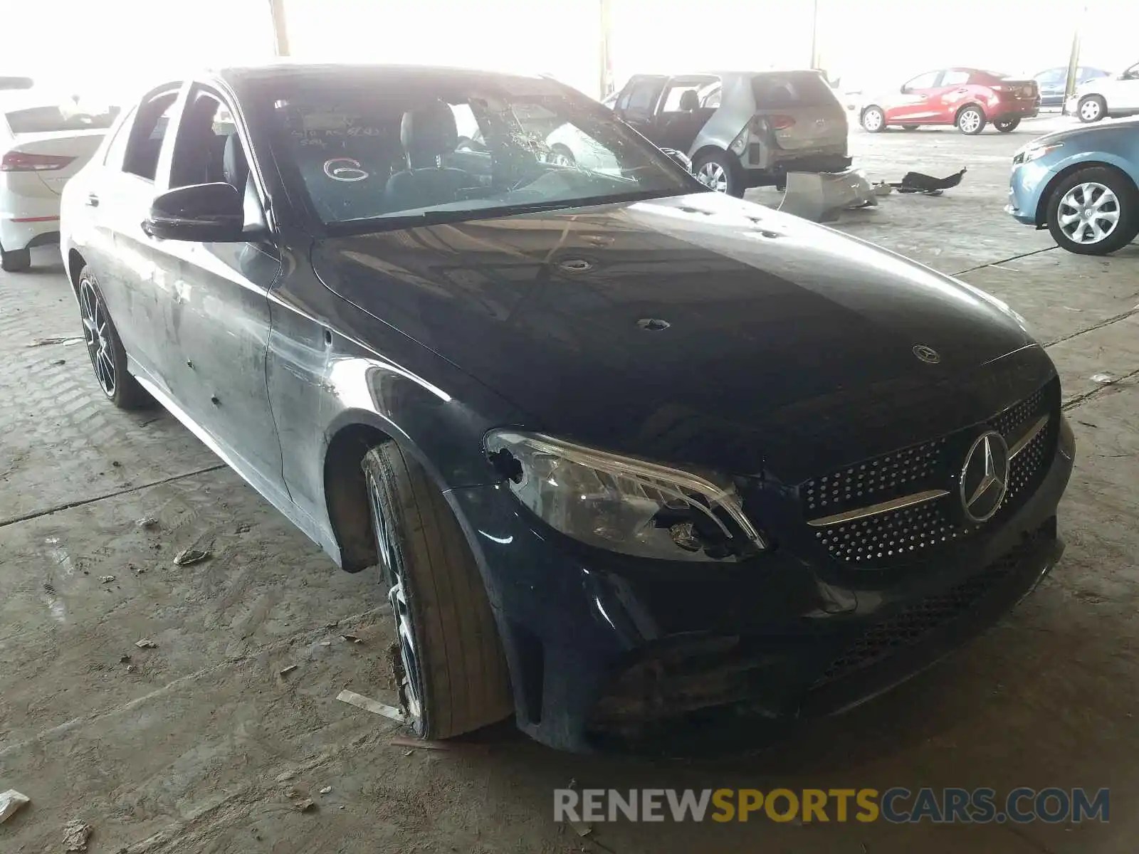 1 Photograph of a damaged car 55SWF8EBXKU297167 MERCEDES-BENZ C CLASS 2019