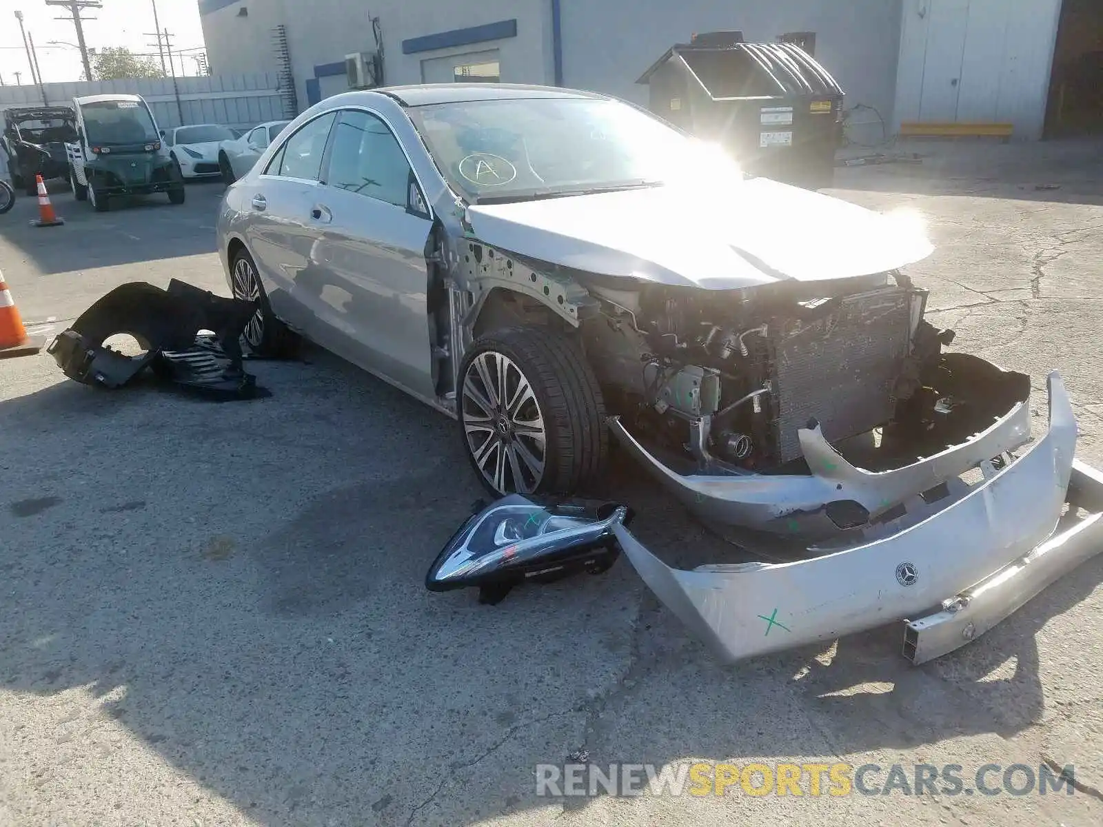 1 Photograph of a damaged car WDDSJ4EB0KN717596 MERCEDES-BENZ C CLASS 2019