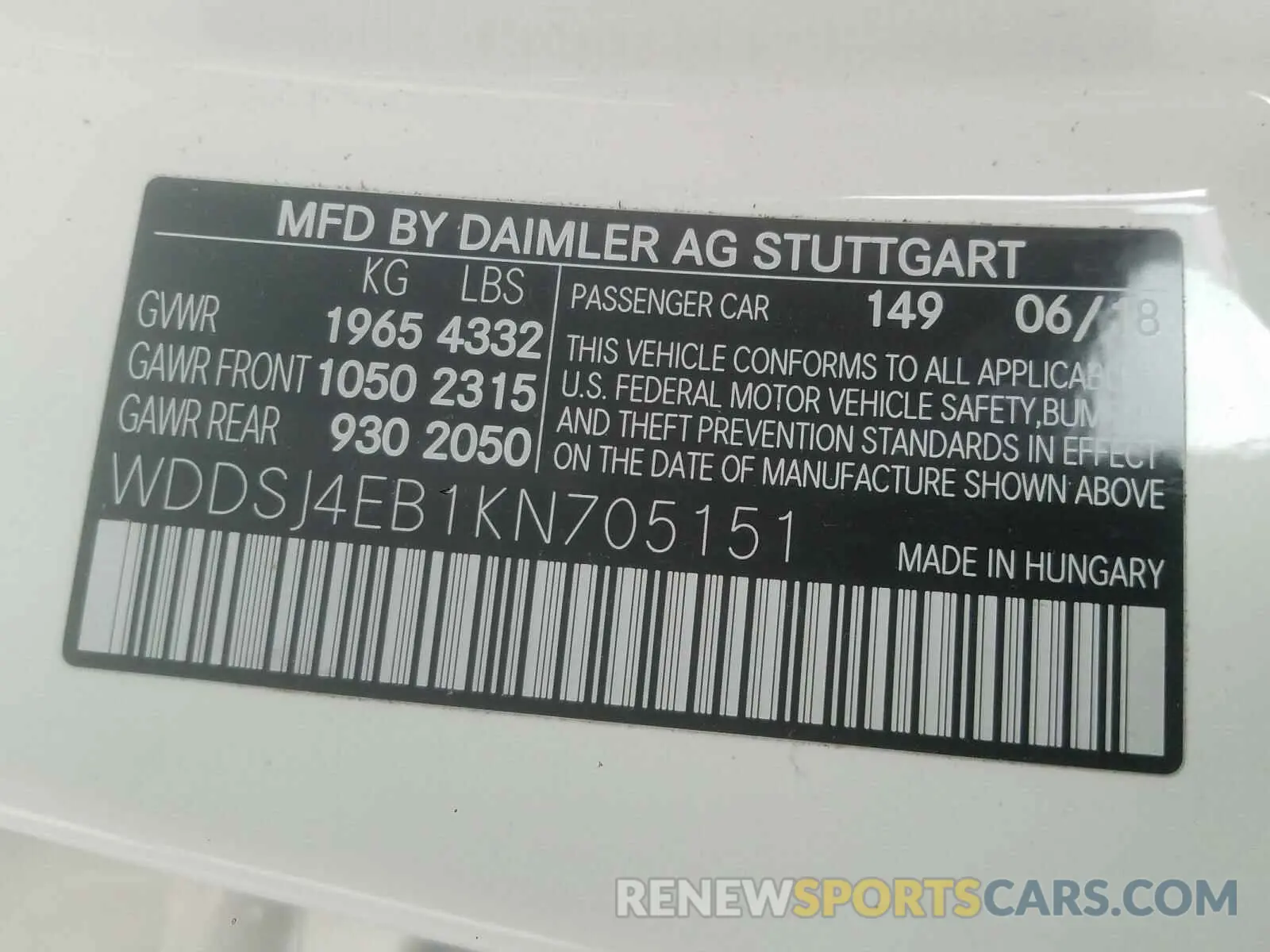 10 Photograph of a damaged car WDDSJ4EB1KN705151 MERCEDES-BENZ C CLASS 2019