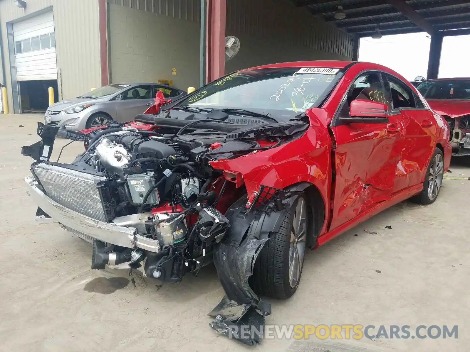 2 Photograph of a damaged car WDDSJ4EB4KN744297 MERCEDES-BENZ C CLASS 2019