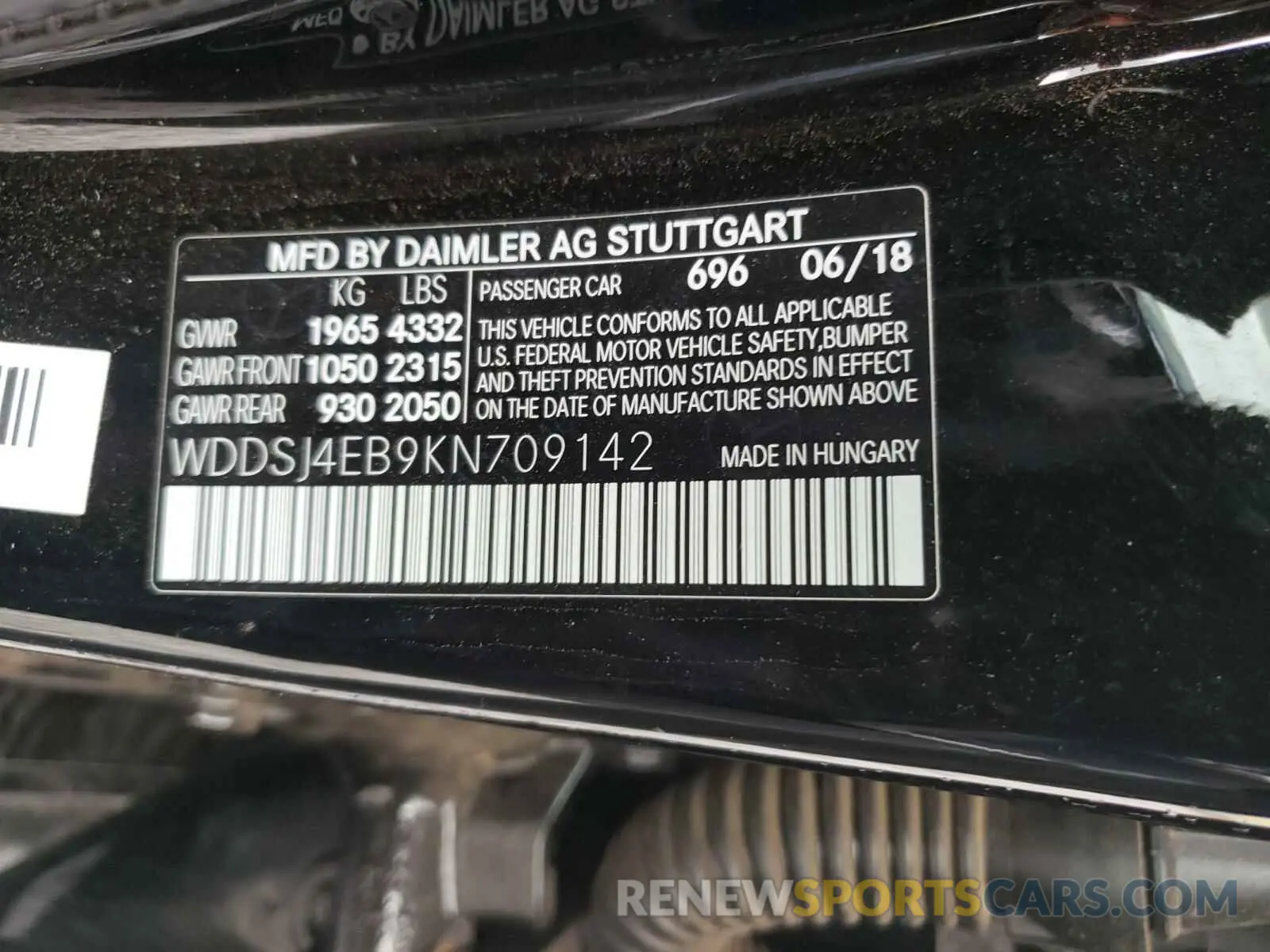 10 Photograph of a damaged car WDDSJ4EB9KN709142 MERCEDES-BENZ C CLASS 2019