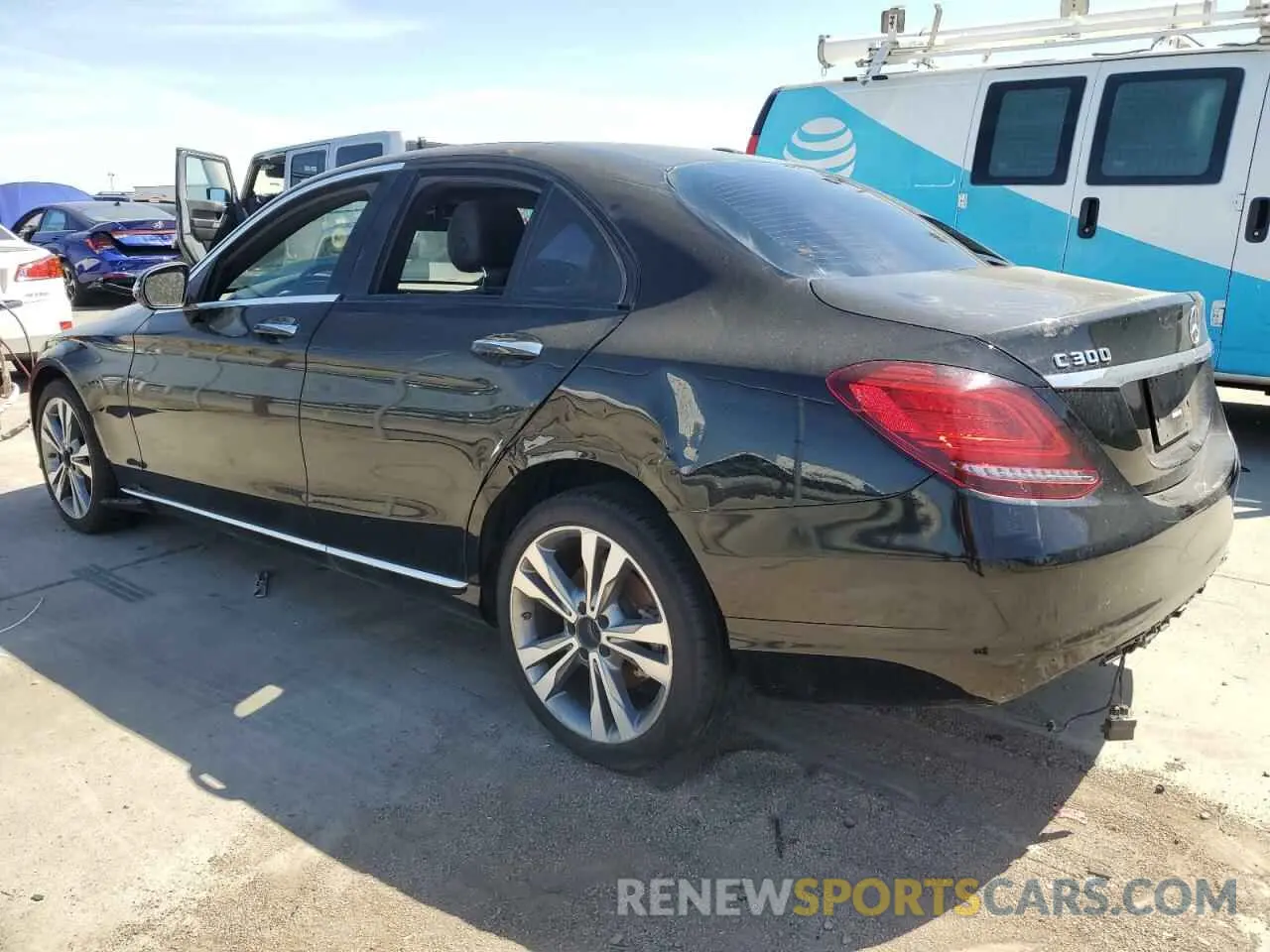 2 Photograph of a damaged car WDDWF8DB1KR483148 MERCEDES-BENZ C-CLASS 2019