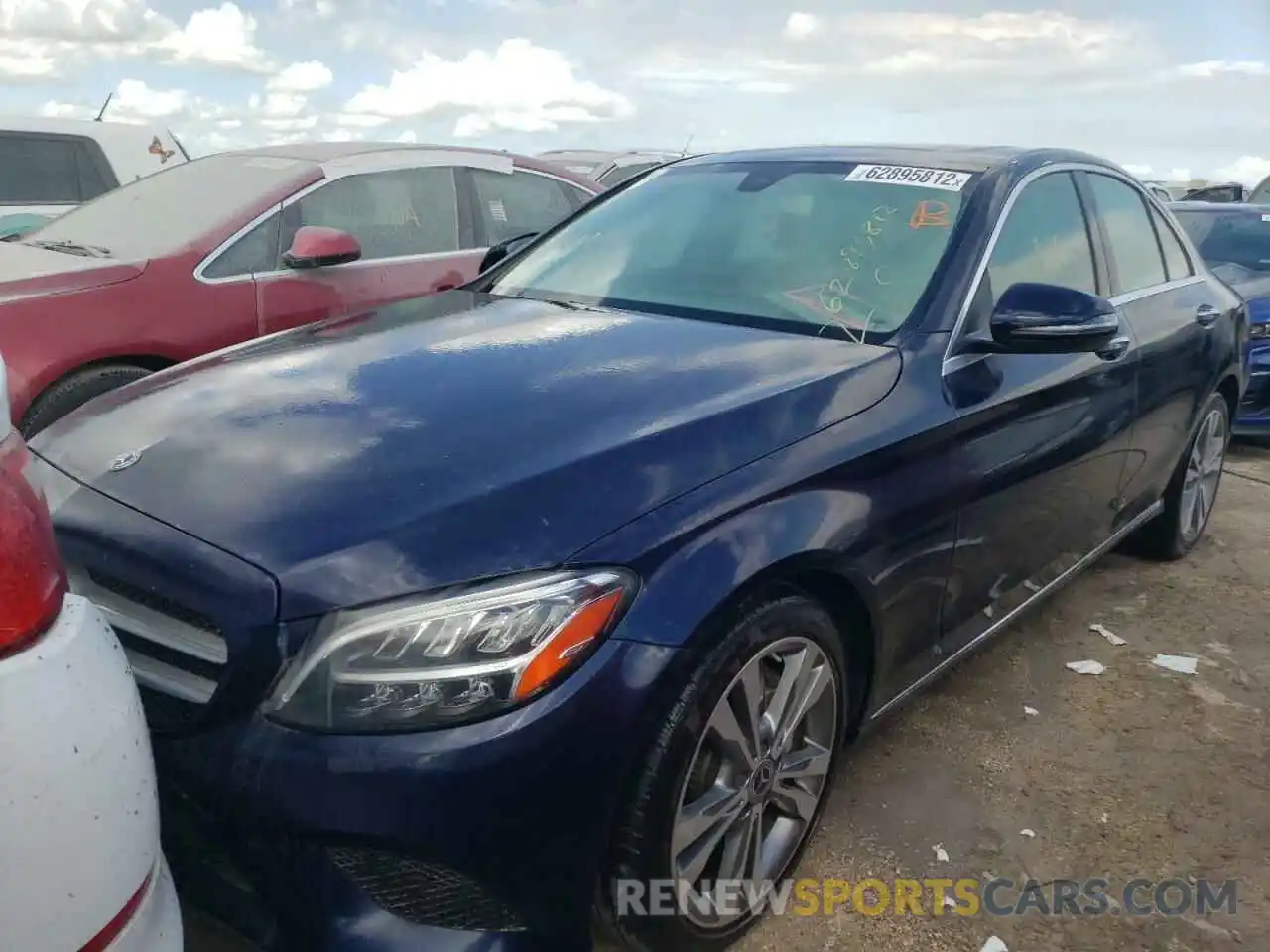 2 Photograph of a damaged car WDDWF8DB7KR484207 MERCEDES-BENZ C-CLASS 2019