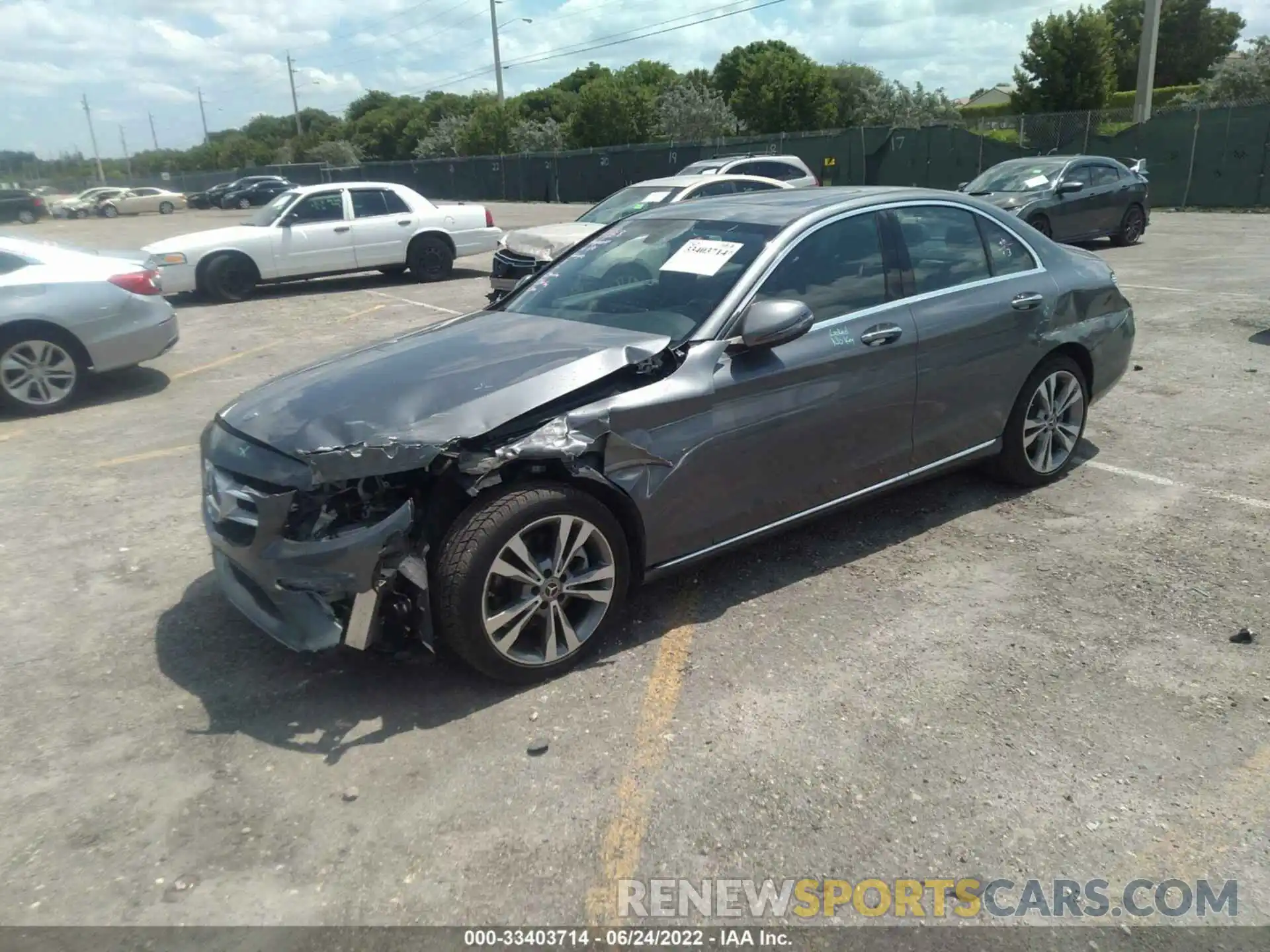 2 Photograph of a damaged car WDDWF8DBXKR518172 MERCEDES-BENZ C-CLASS 2019