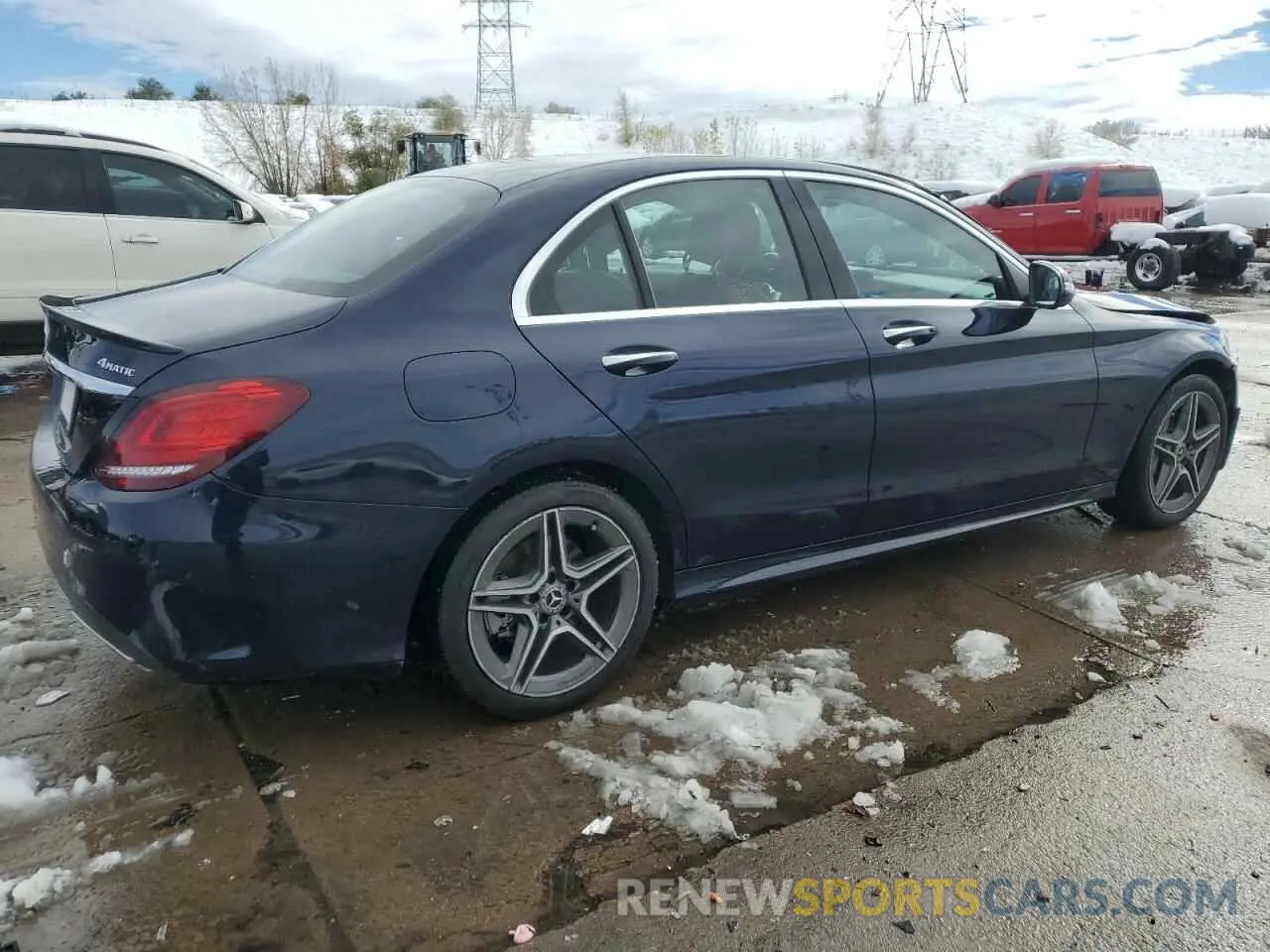 3 Photograph of a damaged car WDDWF8EB1KR482225 MERCEDES-BENZ C-CLASS 2019