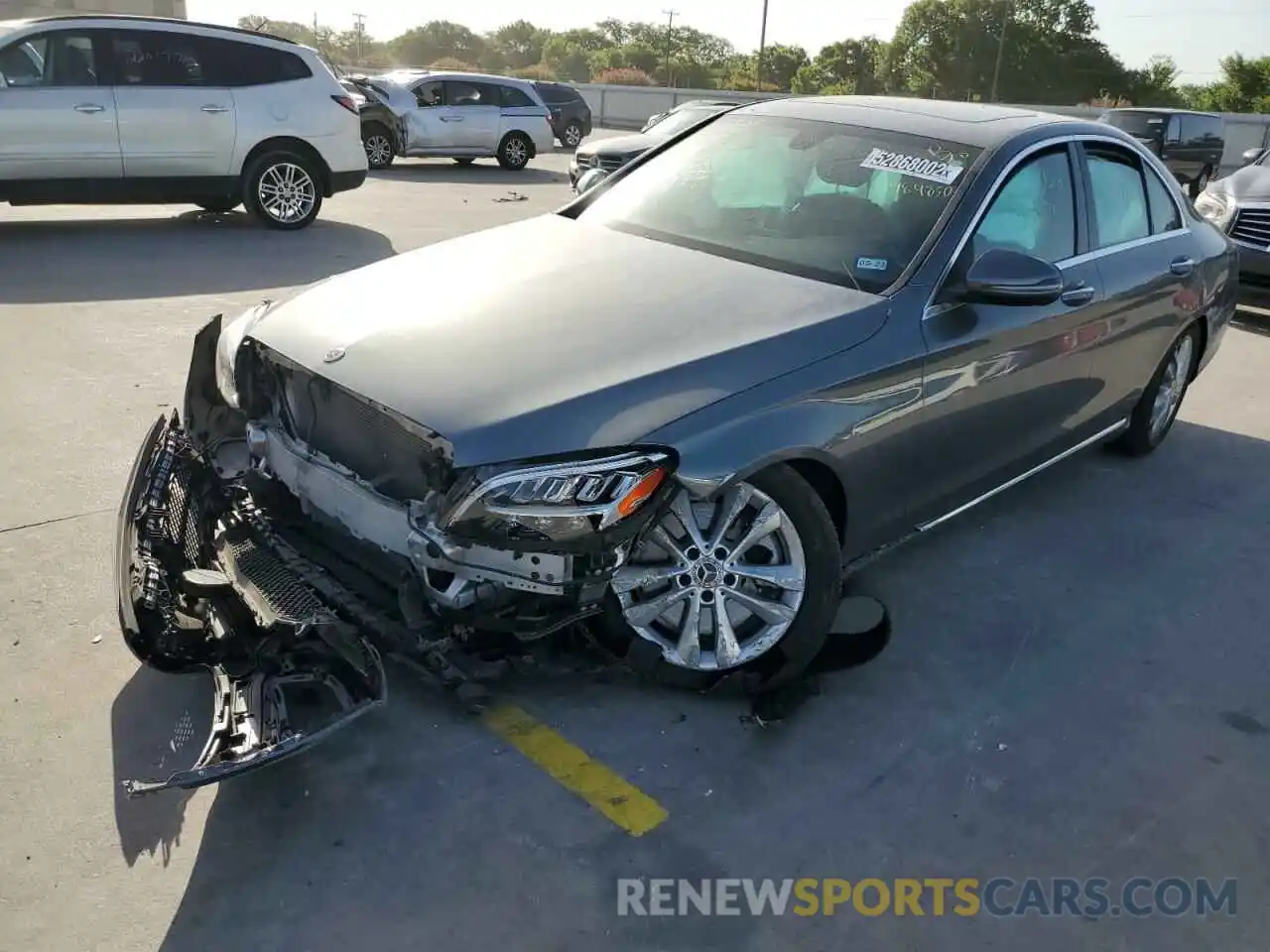 2 Photograph of a damaged car WDDWF8EB6KR484830 MERCEDES-BENZ C-CLASS 2019