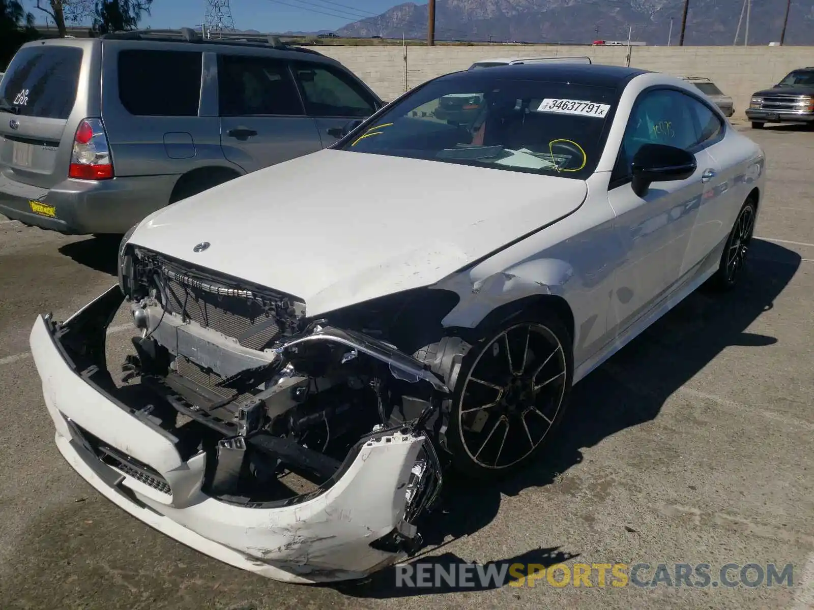 2 Photograph of a damaged car WDDWJ8DB8KF777274 MERCEDES-BENZ C CLASS 2019