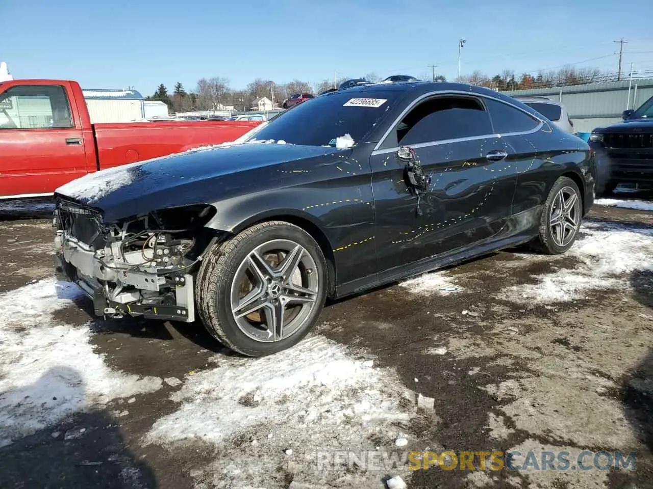 1 Photograph of a damaged car WDDWJ8EB2KF814754 MERCEDES-BENZ C-CLASS 2019