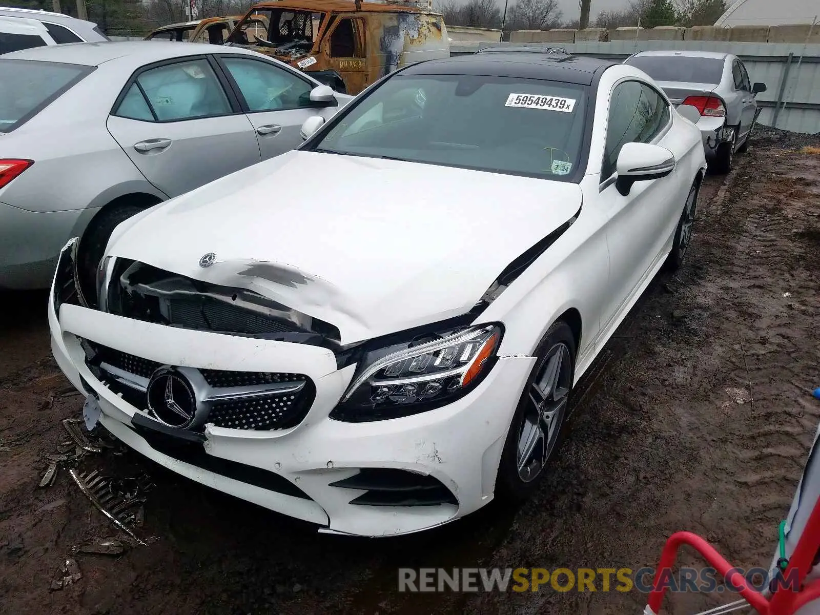 2 Photograph of a damaged car WDDWJ8EB9KF842812 MERCEDES-BENZ C CLASS 2019