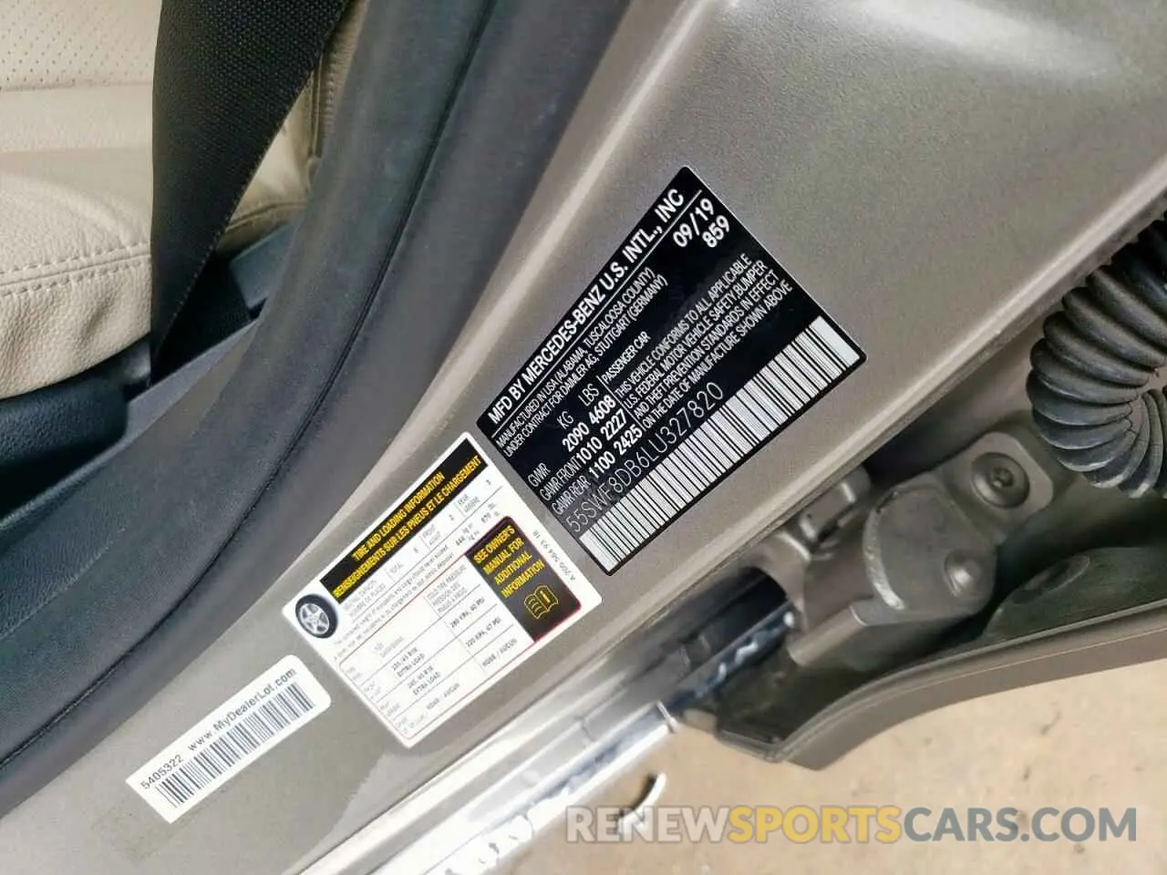 12 Photograph of a damaged car 55SWF8DB6LU327820 MERCEDES-BENZ C-CLASS 2020