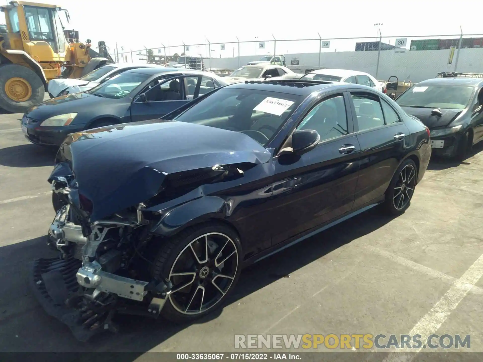 2 Photograph of a damaged car W1KWF8DB1LR597653 MERCEDES-BENZ C-CLASS 2020