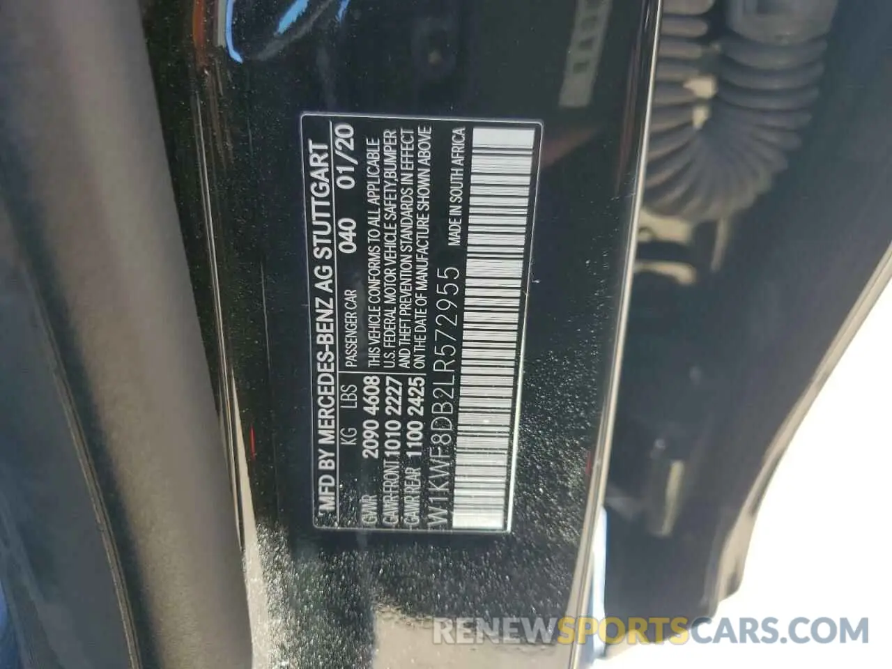 12 Photograph of a damaged car W1KWF8DB2LR572955 MERCEDES-BENZ C-CLASS 2020