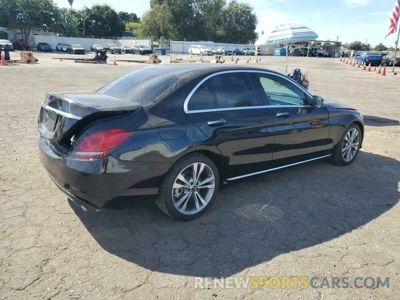3 Photograph of a damaged car W1KWF8DB2LR572955 MERCEDES-BENZ C-CLASS 2020