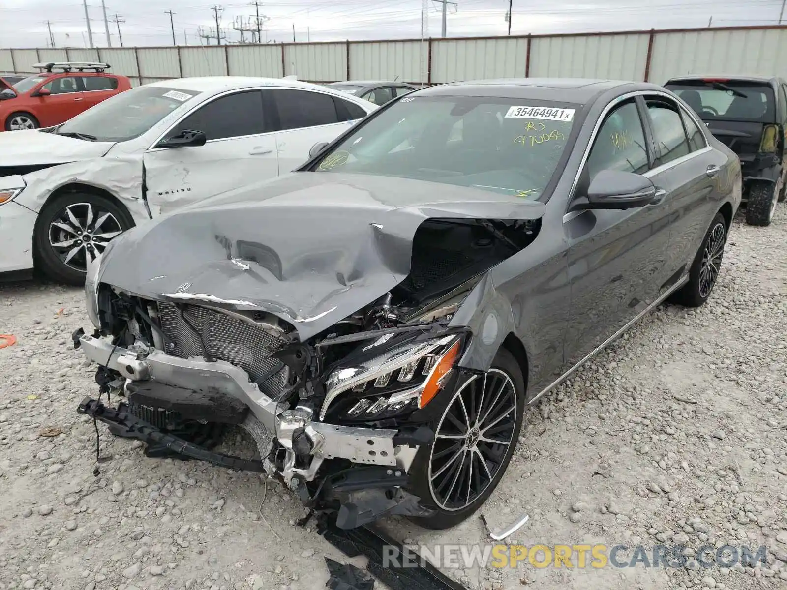 2 Photograph of a damaged car W1KWF8DB7LR570053 MERCEDES-BENZ C CLASS 2020