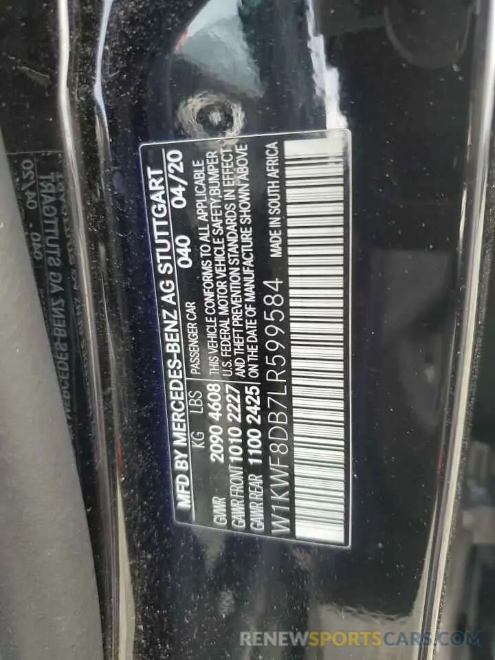 13 Photograph of a damaged car W1KWF8DB7LR599584 MERCEDES-BENZ C-CLASS 2020
