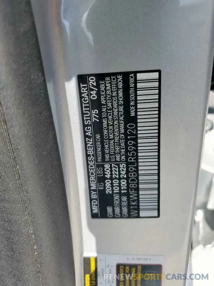 12 Photograph of a damaged car W1KWF8DB9LR599120 MERCEDES-BENZ C-CLASS 2020