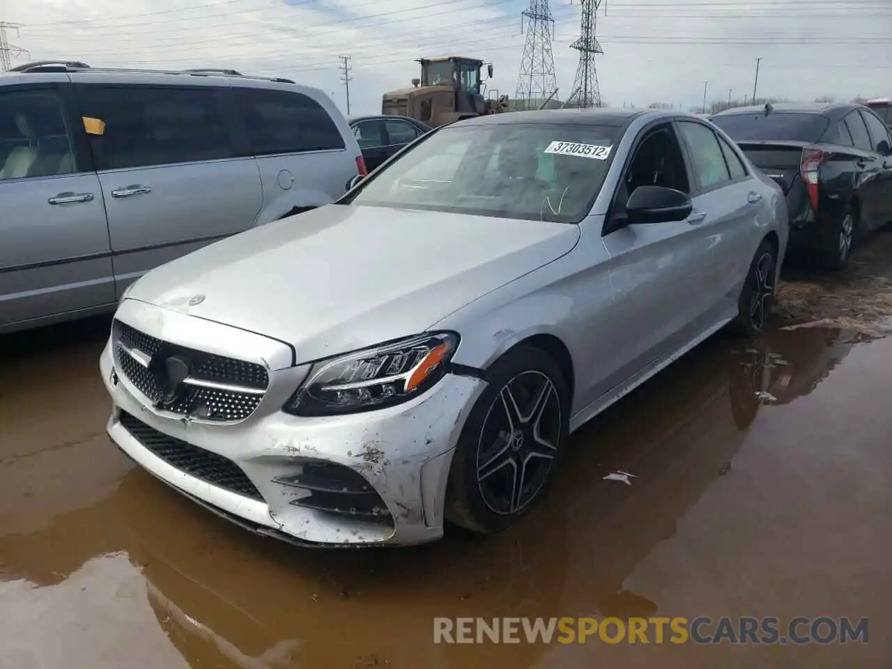 2 Photograph of a damaged car W1KWF8EB3LR596454 MERCEDES-BENZ C-CLASS 2020