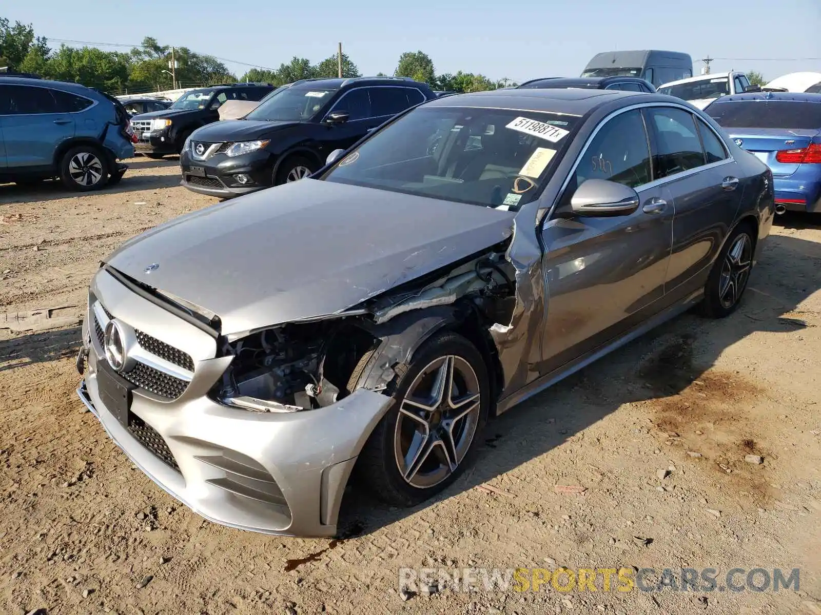 2 Photograph of a damaged car W1KWF8EB8LR570769 MERCEDES-BENZ C-CLASS 2020