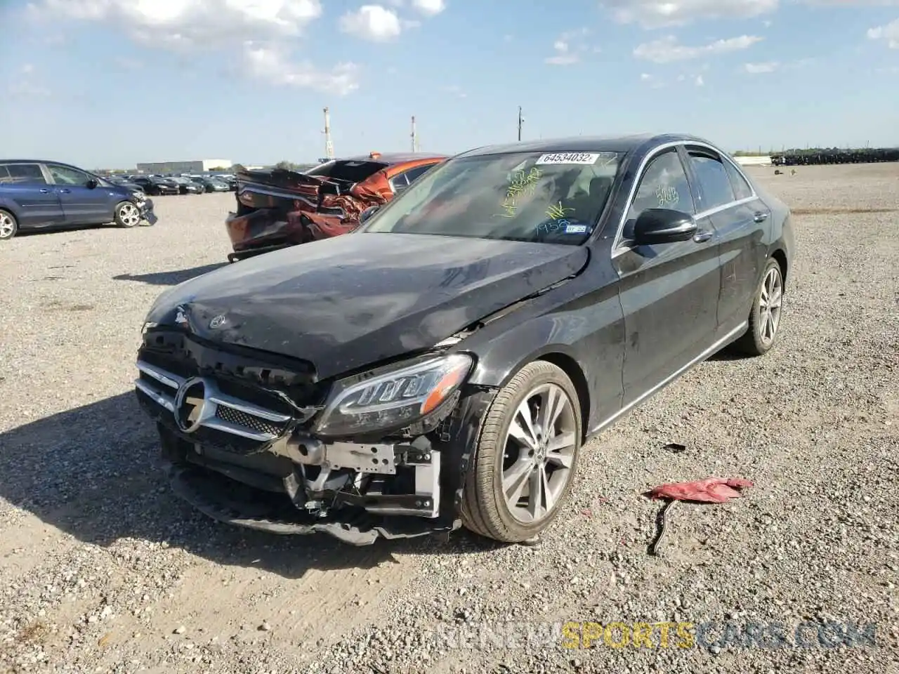 2 Photograph of a damaged car WDDWF8DB3LR527958 MERCEDES-BENZ C-CLASS 2020