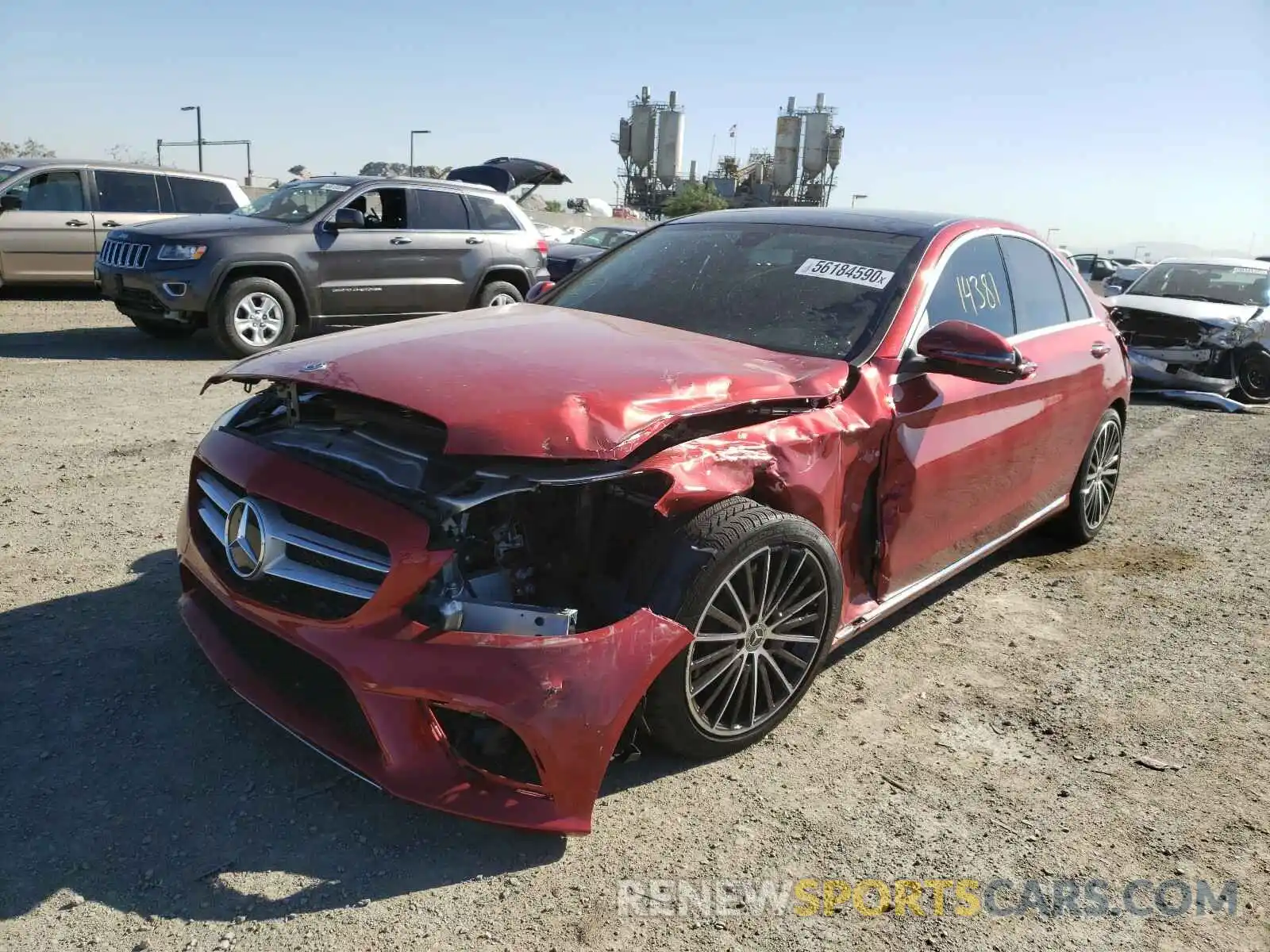 2 Photograph of a damaged car WDDWF8DB8LR537949 MERCEDES-BENZ C CLASS 2020