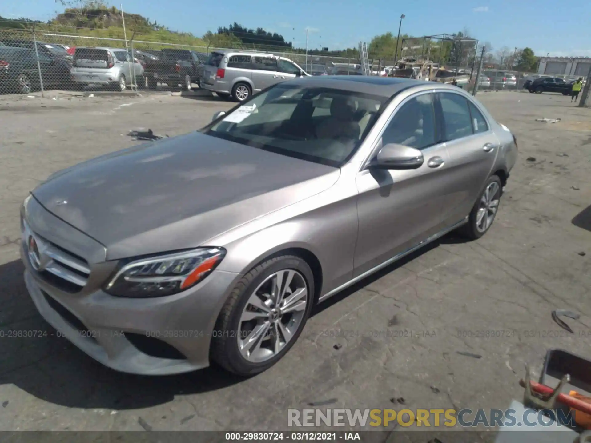 2 Photograph of a damaged car WDDWF8DB9LR558812 MERCEDES-BENZ C-CLASS 2020