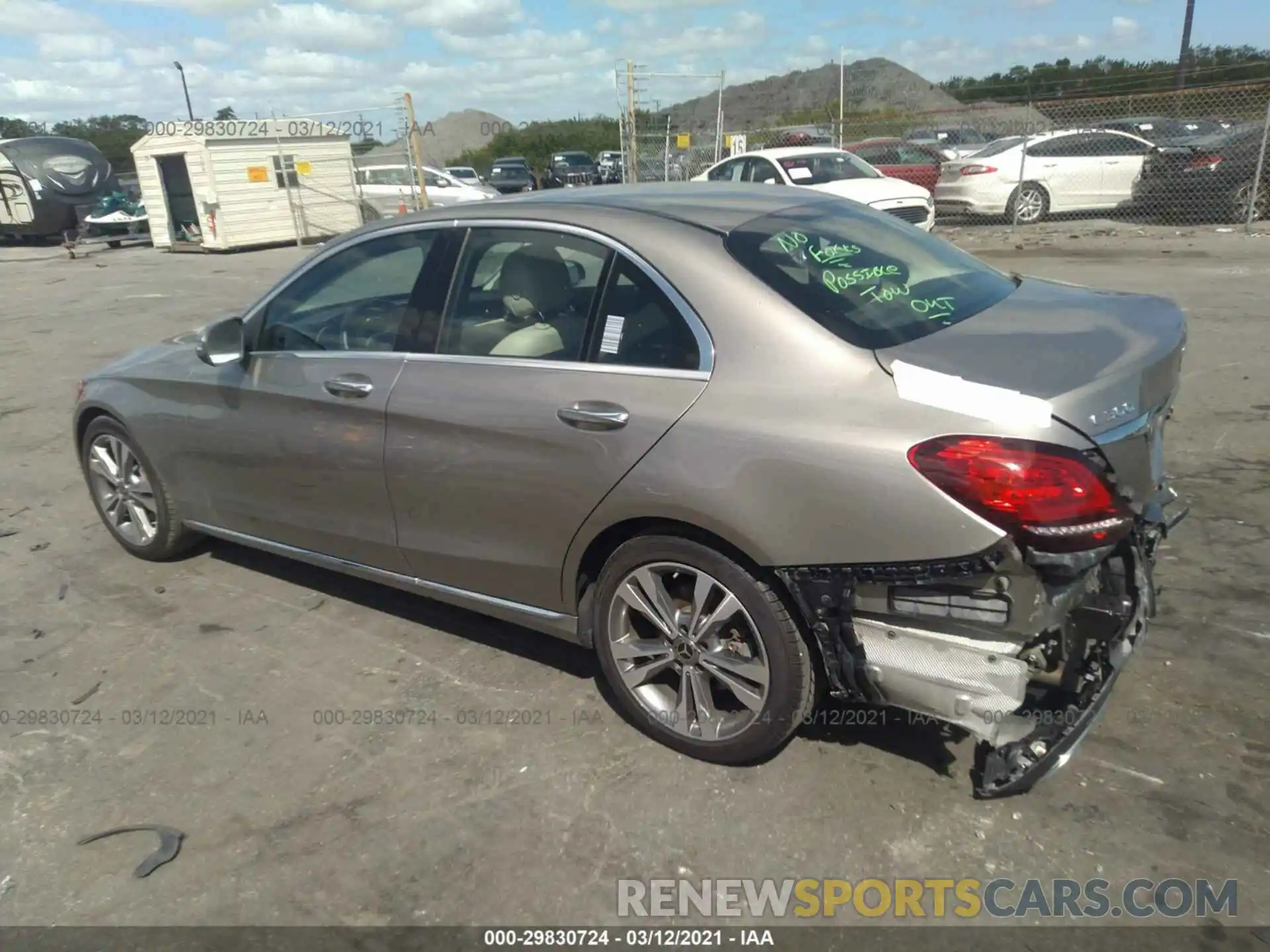 3 Photograph of a damaged car WDDWF8DB9LR558812 MERCEDES-BENZ C-CLASS 2020