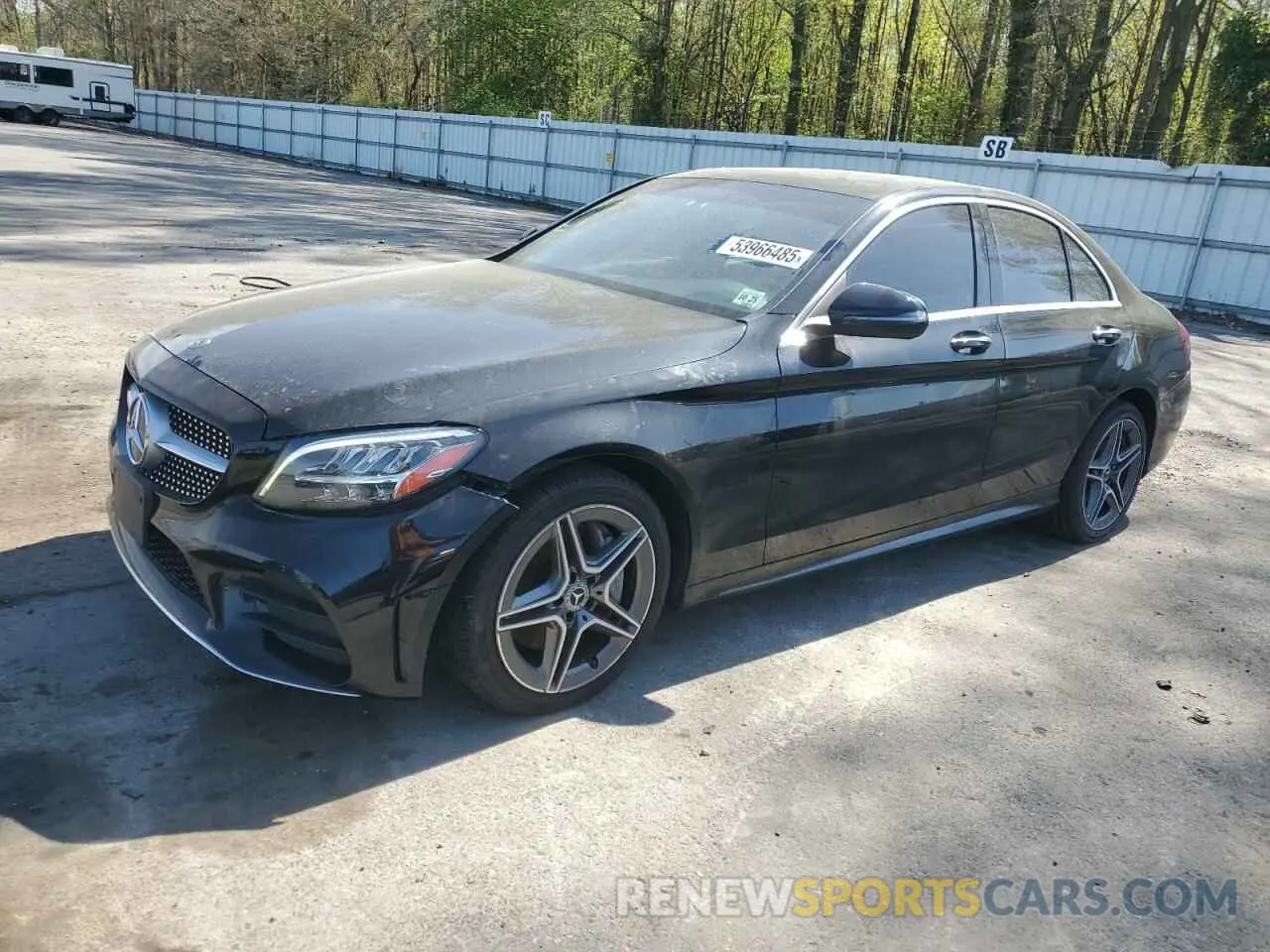 1 Photograph of a damaged car WDDWF8EB2LR539386 MERCEDES-BENZ C-CLASS 2020