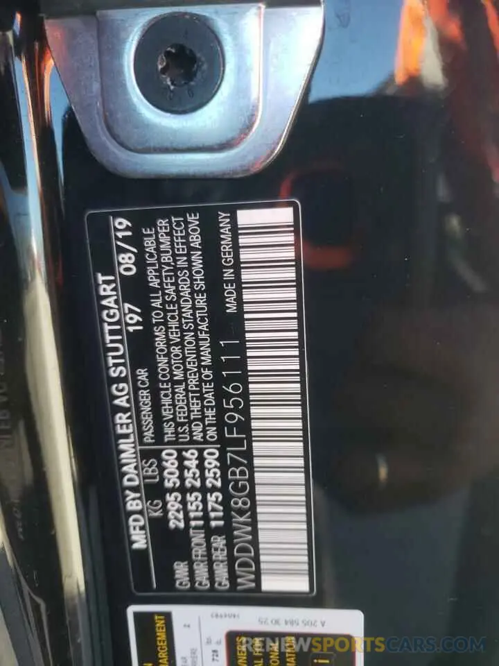 10 Photograph of a damaged car WDDWK8GB7LF956111 MERCEDES-BENZ C-CLASS 2020